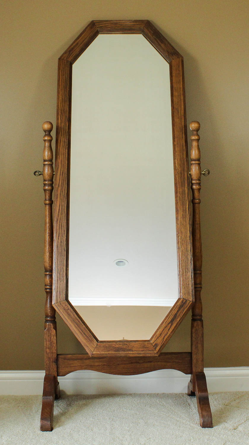 Wooden Floor Mirror