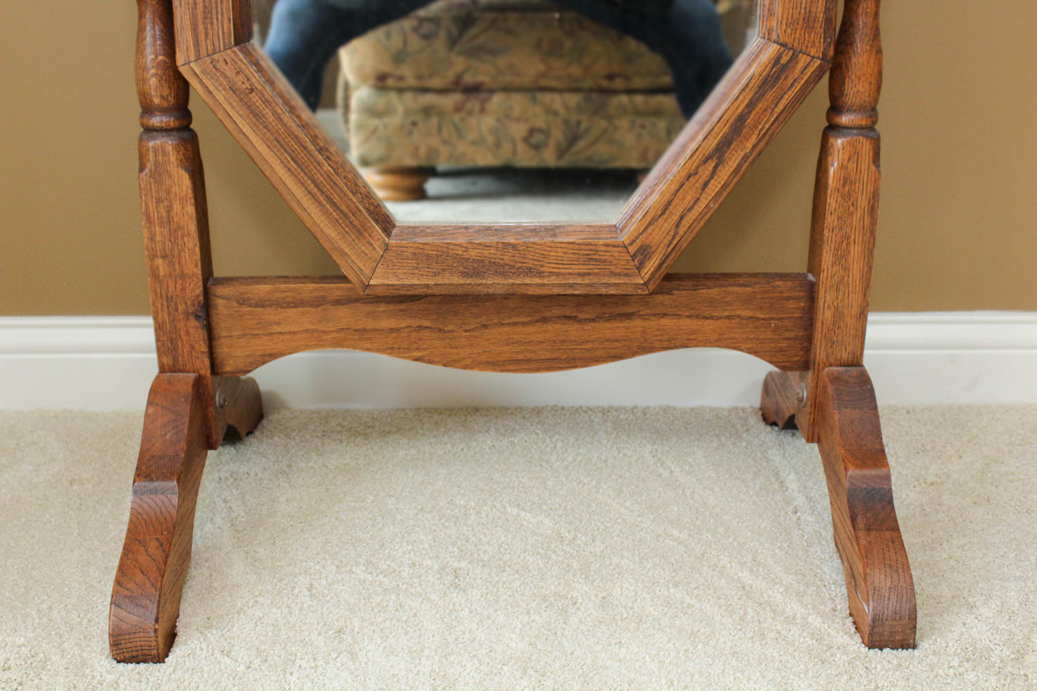 Wooden Floor Mirror