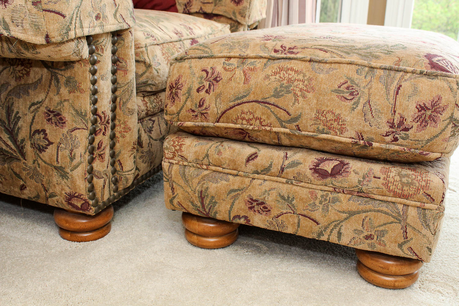 Flexsteel Arm Chair and Ottoman