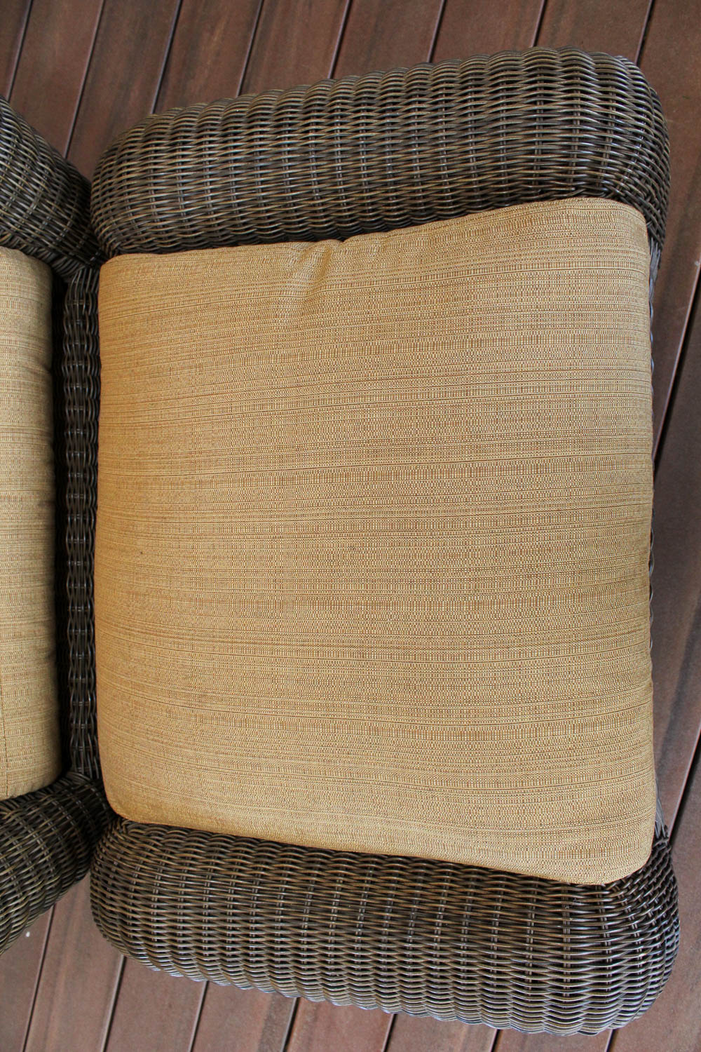 Wicker Outdoor Patio Armchair with Ottoman