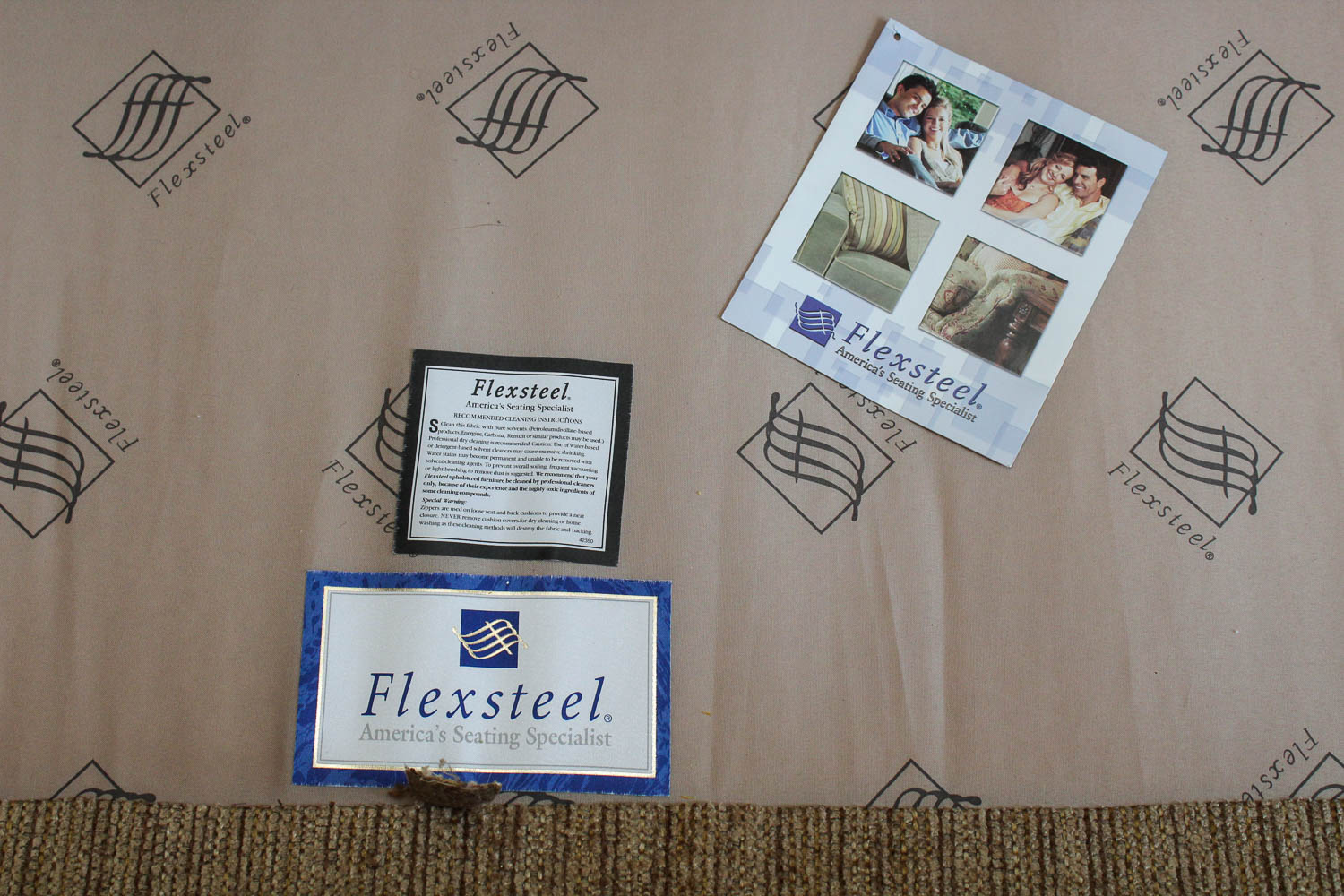 Flexsteel Two-Cushion Fabric Sofa