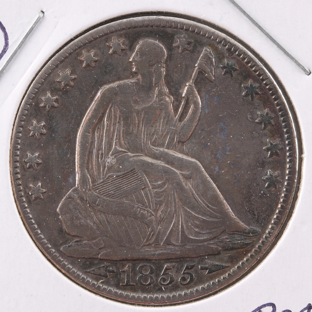 1855 O Seated Liberty Silver Half Dollar