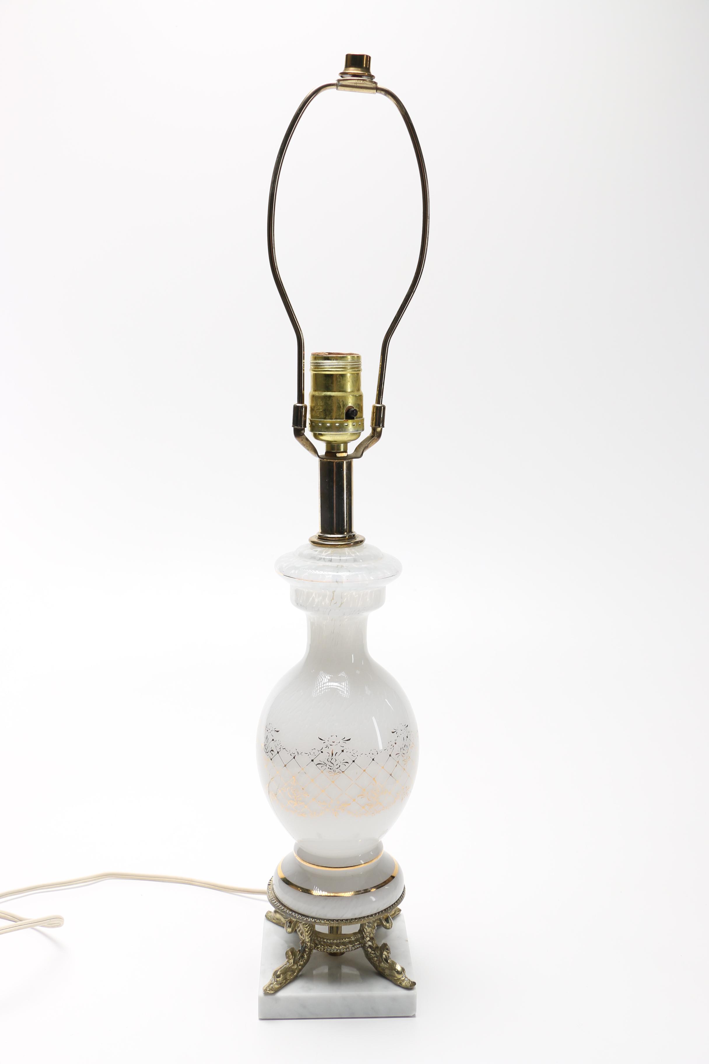 Marble and Glass Desk Lamps