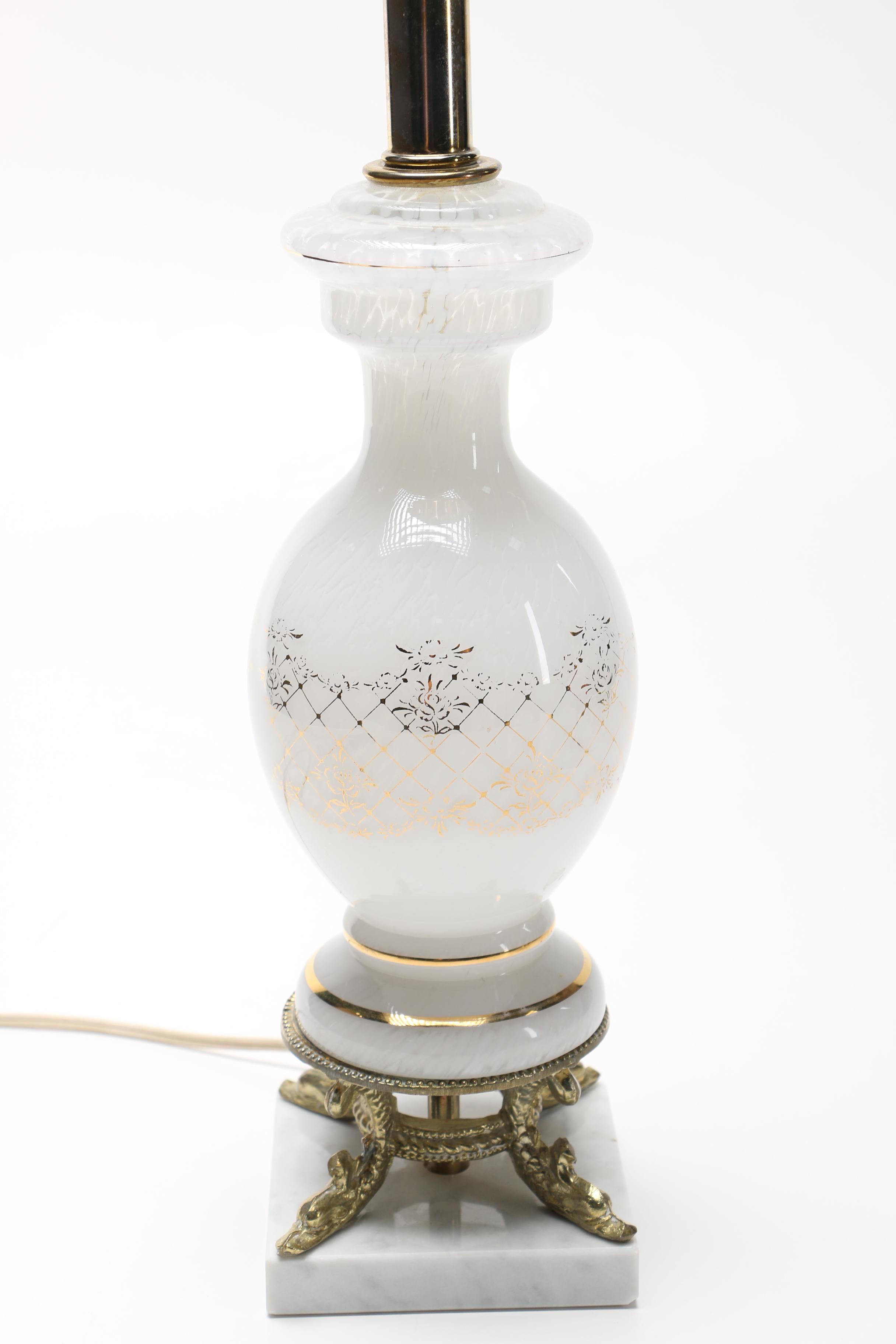 Marble and Glass Desk Lamps