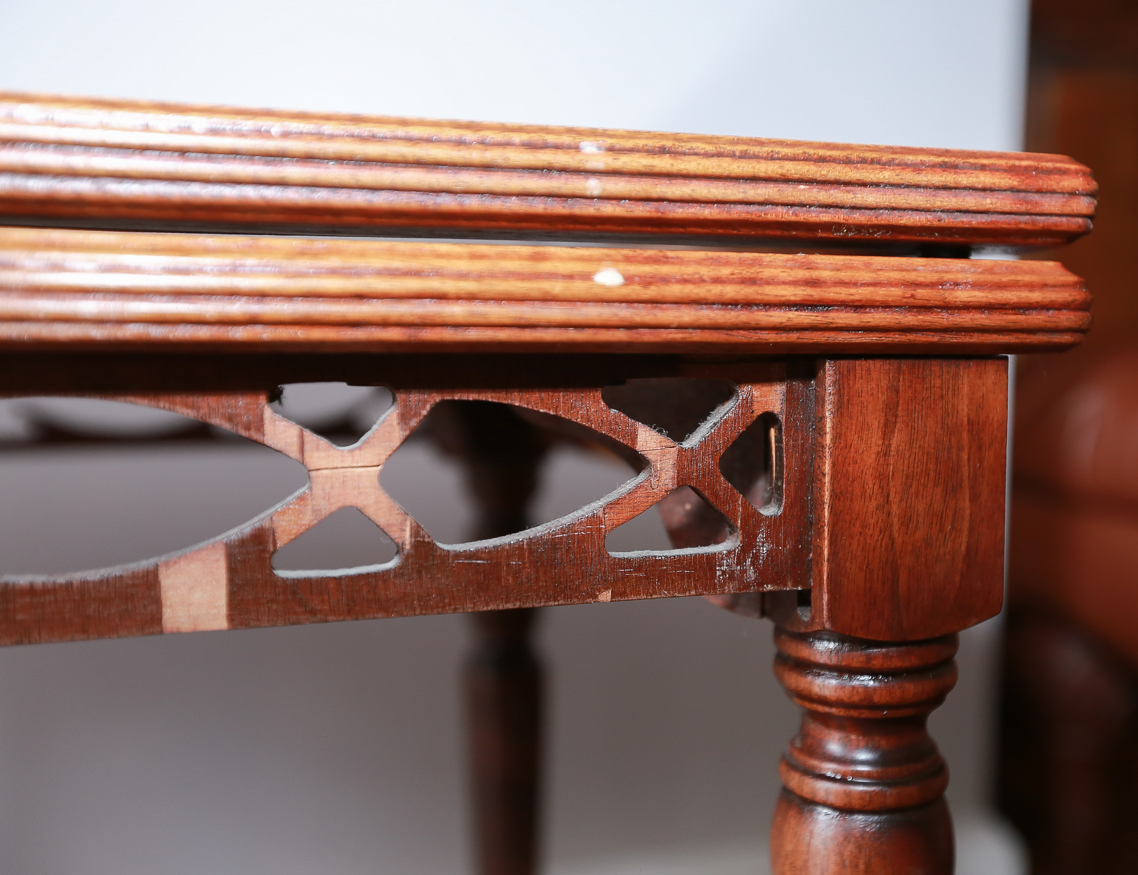 Vintage Mahogany and Glass Tray Table