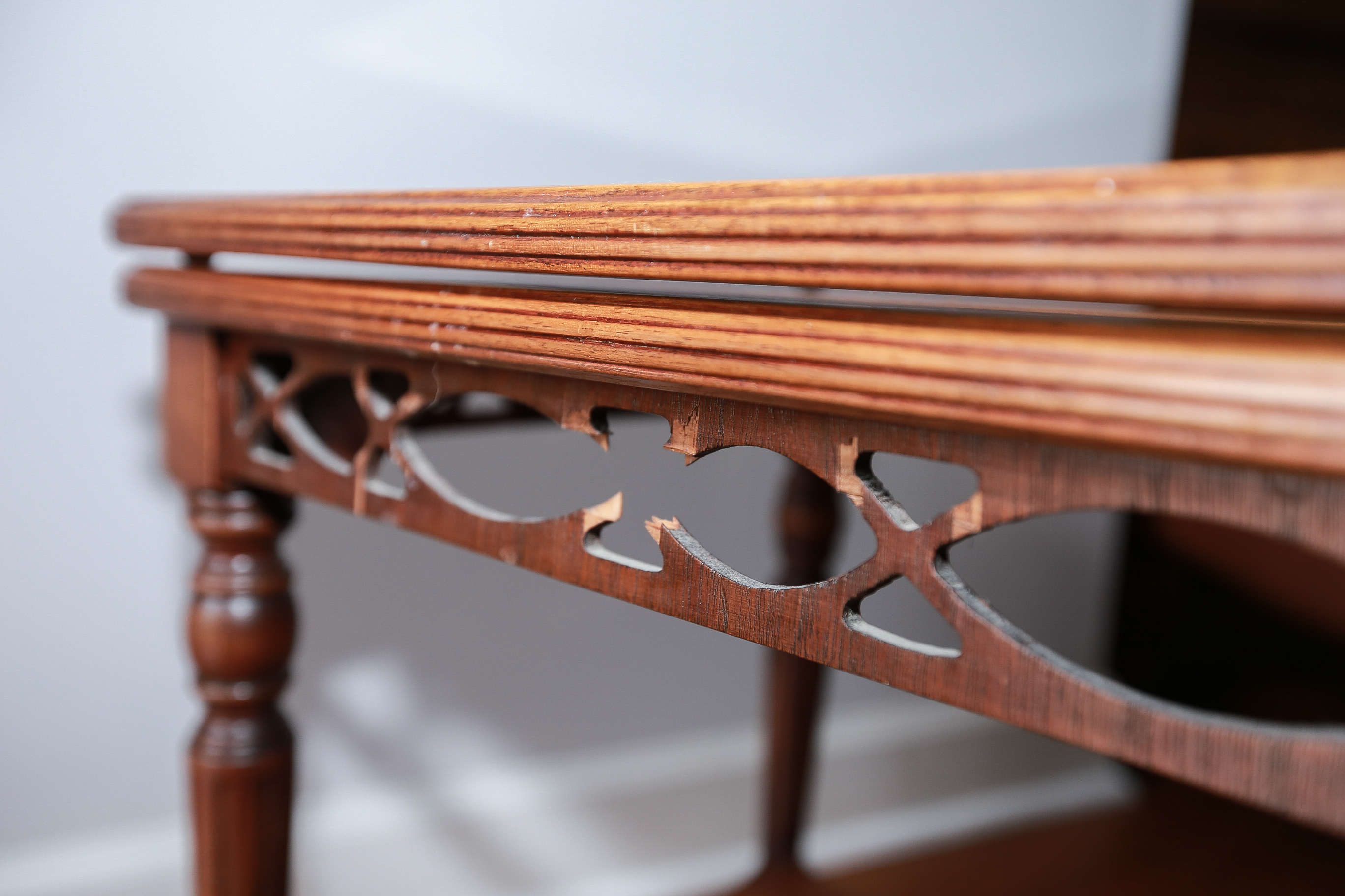 Vintage Mahogany and Glass Tray Table