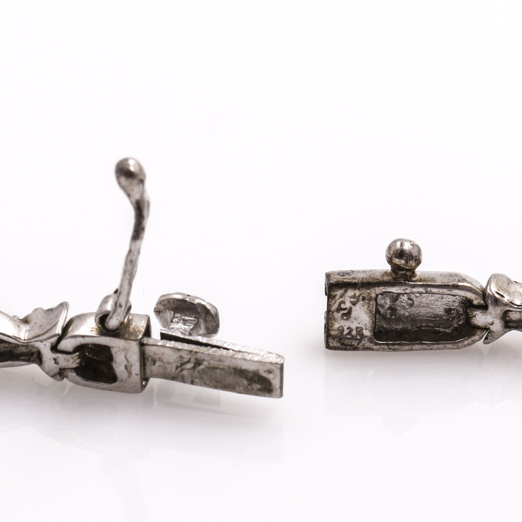 Sterling Silver Blue Topaz and Diamond Bracelet