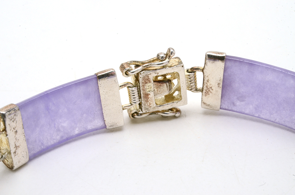 Sterling Silver, Jadeite, and Blue Topaz Bracelets