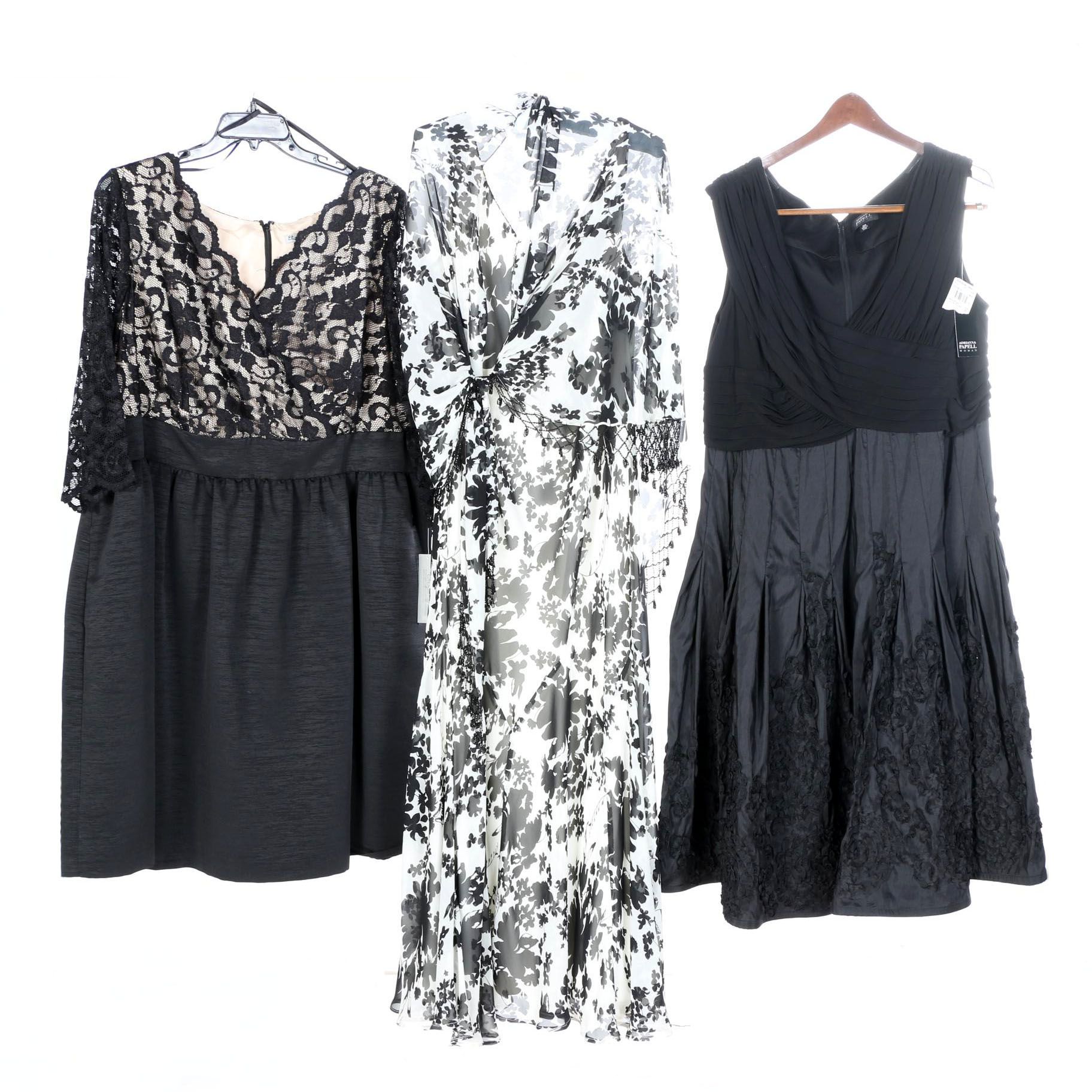 Women's Black and White Evening Dresses