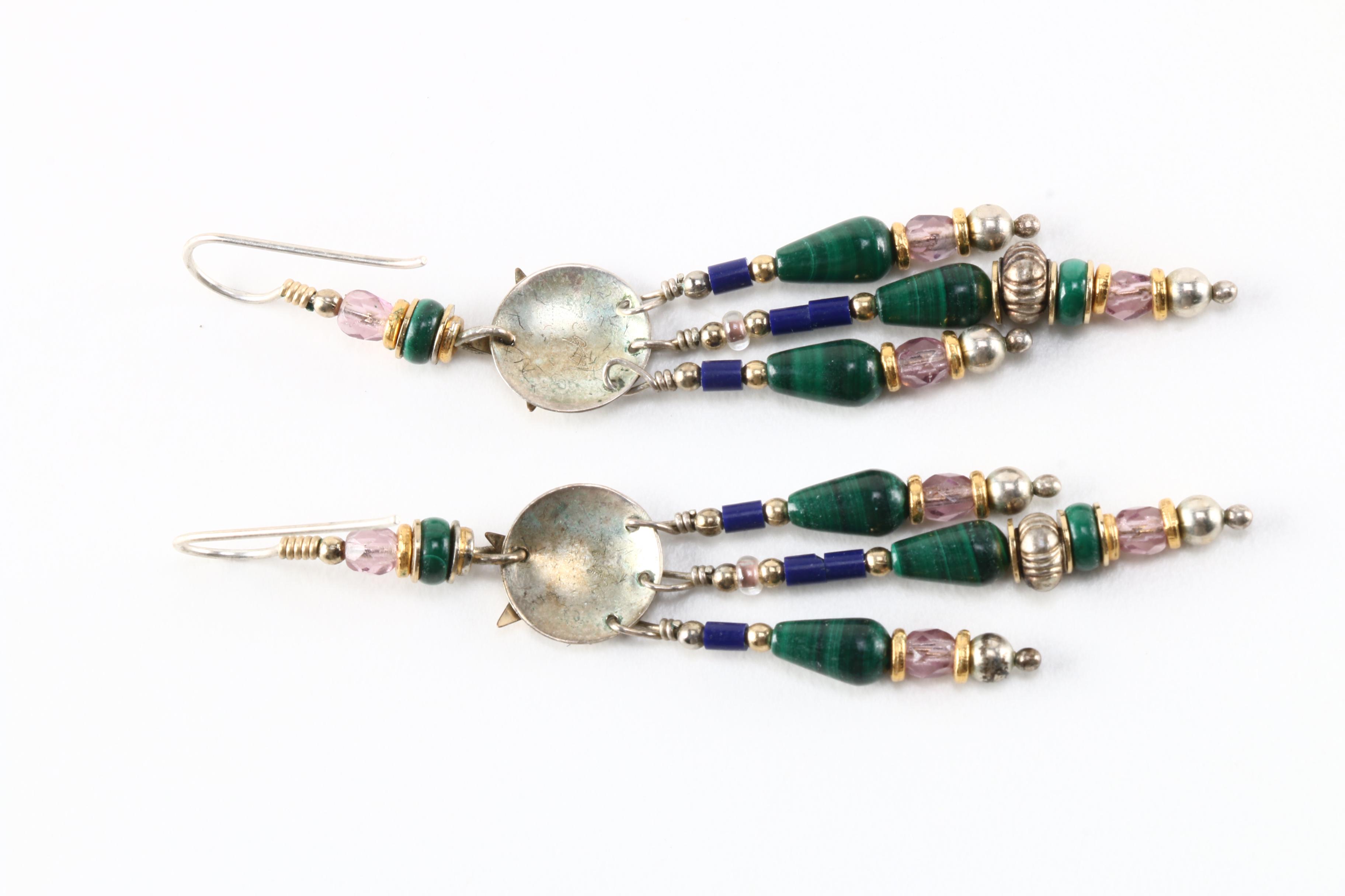 Costume Jewelry Including Watch With Carved Stones