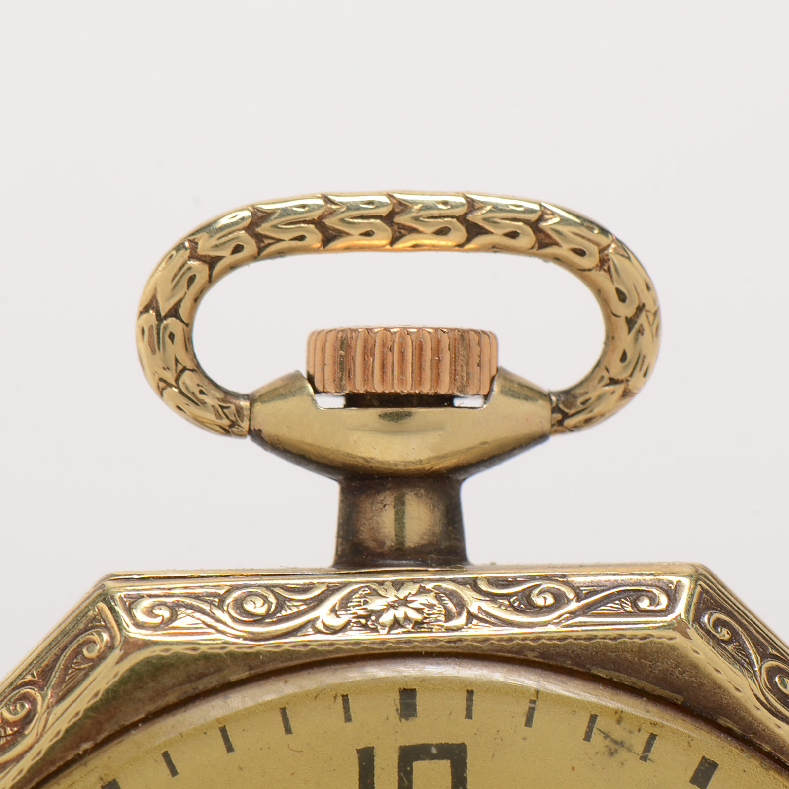 1919 Gold Filled Open Faced Waltham Hexagonal Pocket Watch