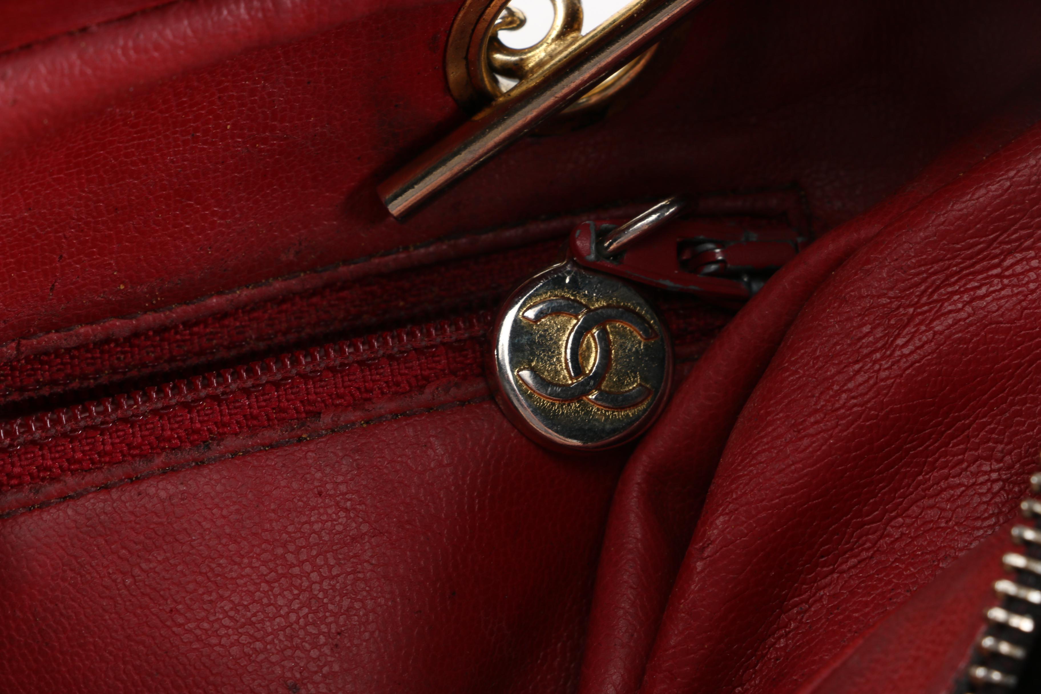 Vintage Chanel Black Leather Quilted Handbag