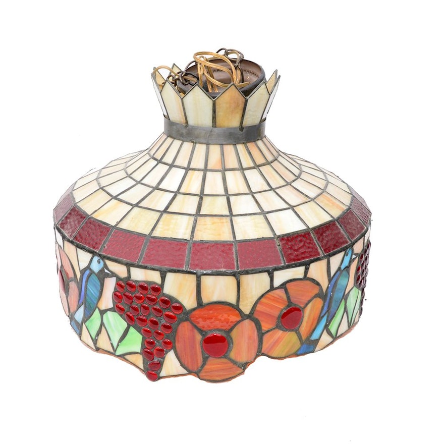 Stained glass light fixture