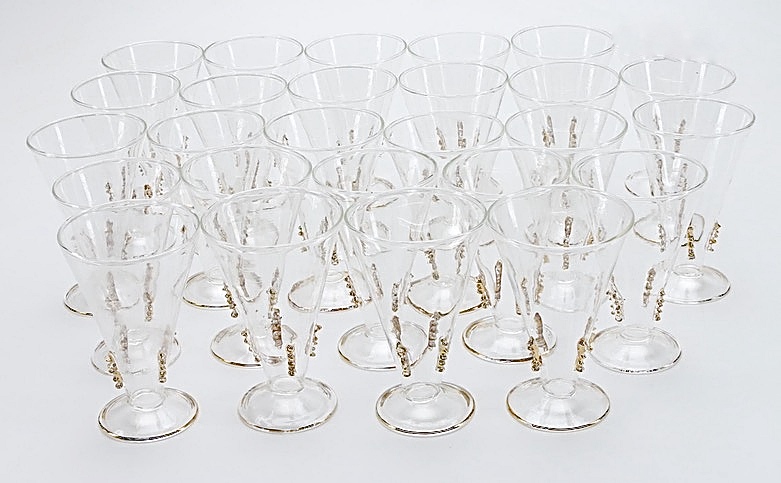 Abigails "Amber Fins" Water Goblets