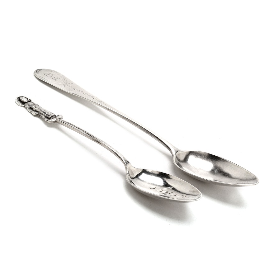 Sterling Silver Spoons Including Tokyo Souvenir Spoon
