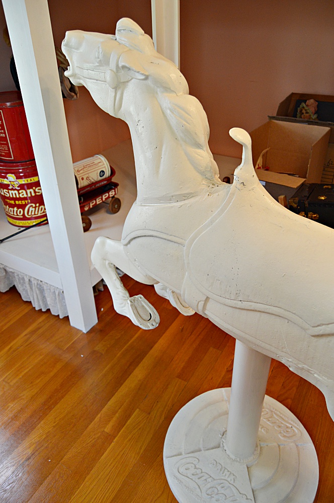 Vintage Coca-Cola Cast Metal Carousel Horse