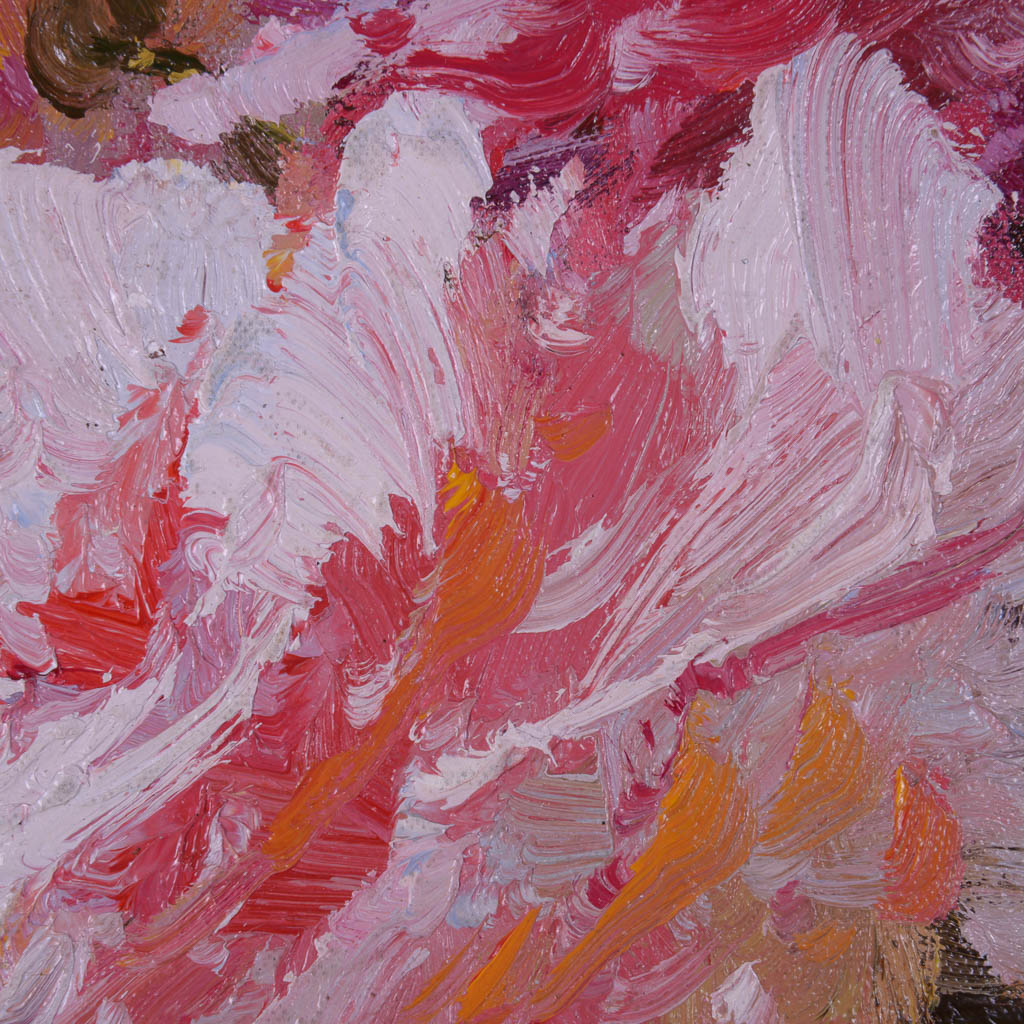 Very Large Original L. Frank Oil Painting of Floral Arrangement Still Life