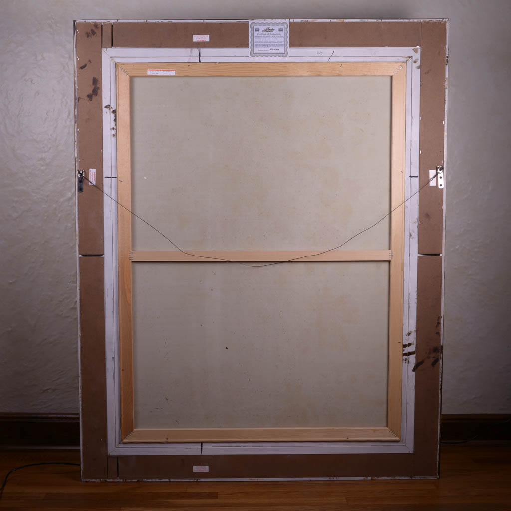 Very Large Original L. Frank Oil Painting of Floral Arrangement Still Life