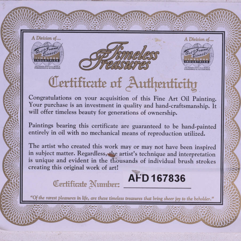 Very Large Original L. Frank Oil Painting of Floral Arrangement Still Life