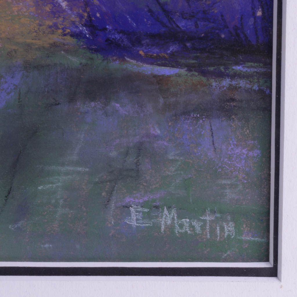 Edy Martin Pastel Drawing "Angler's Lake #584"