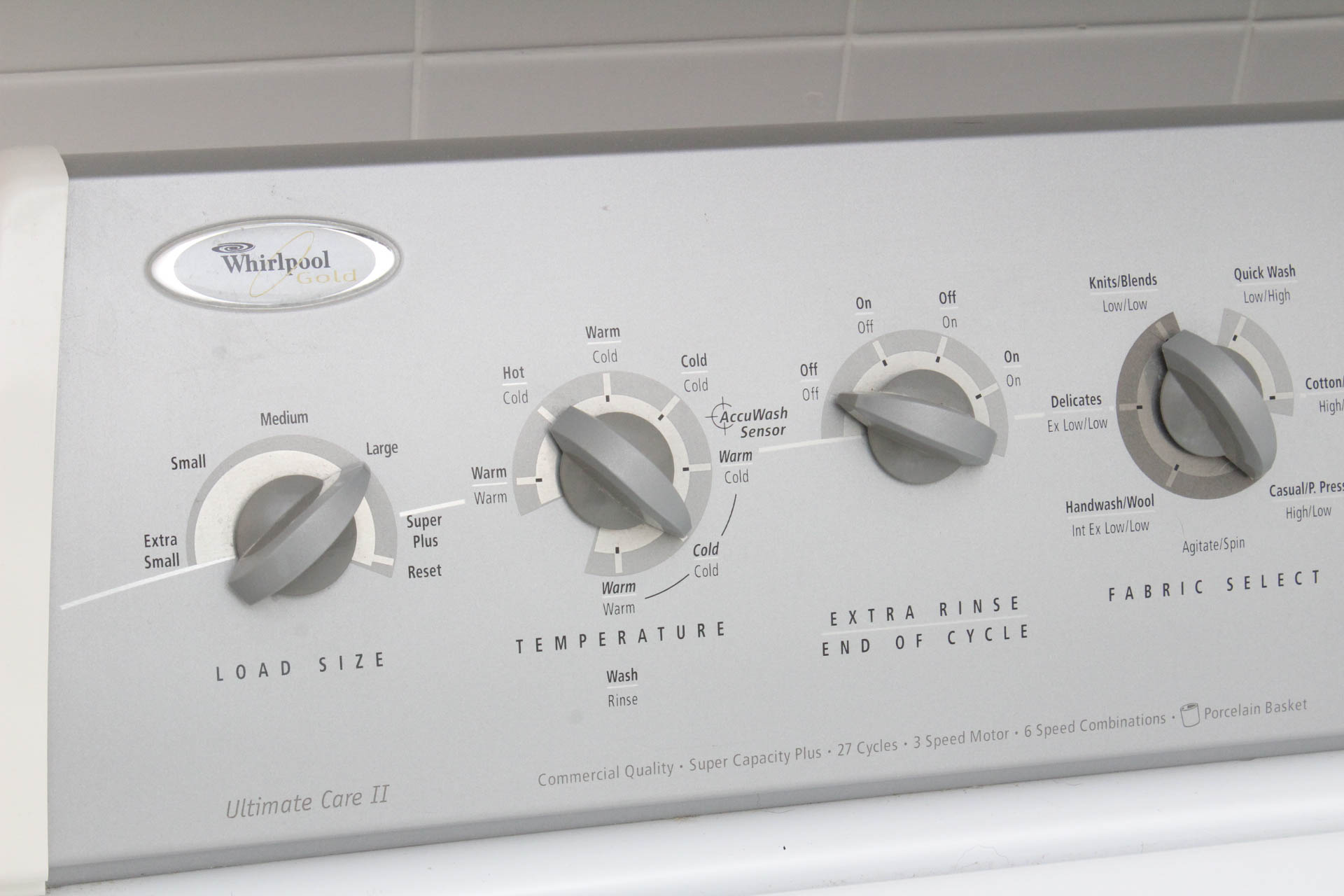 Whirlpool Gold "Ultimate Care II" Washing Machine