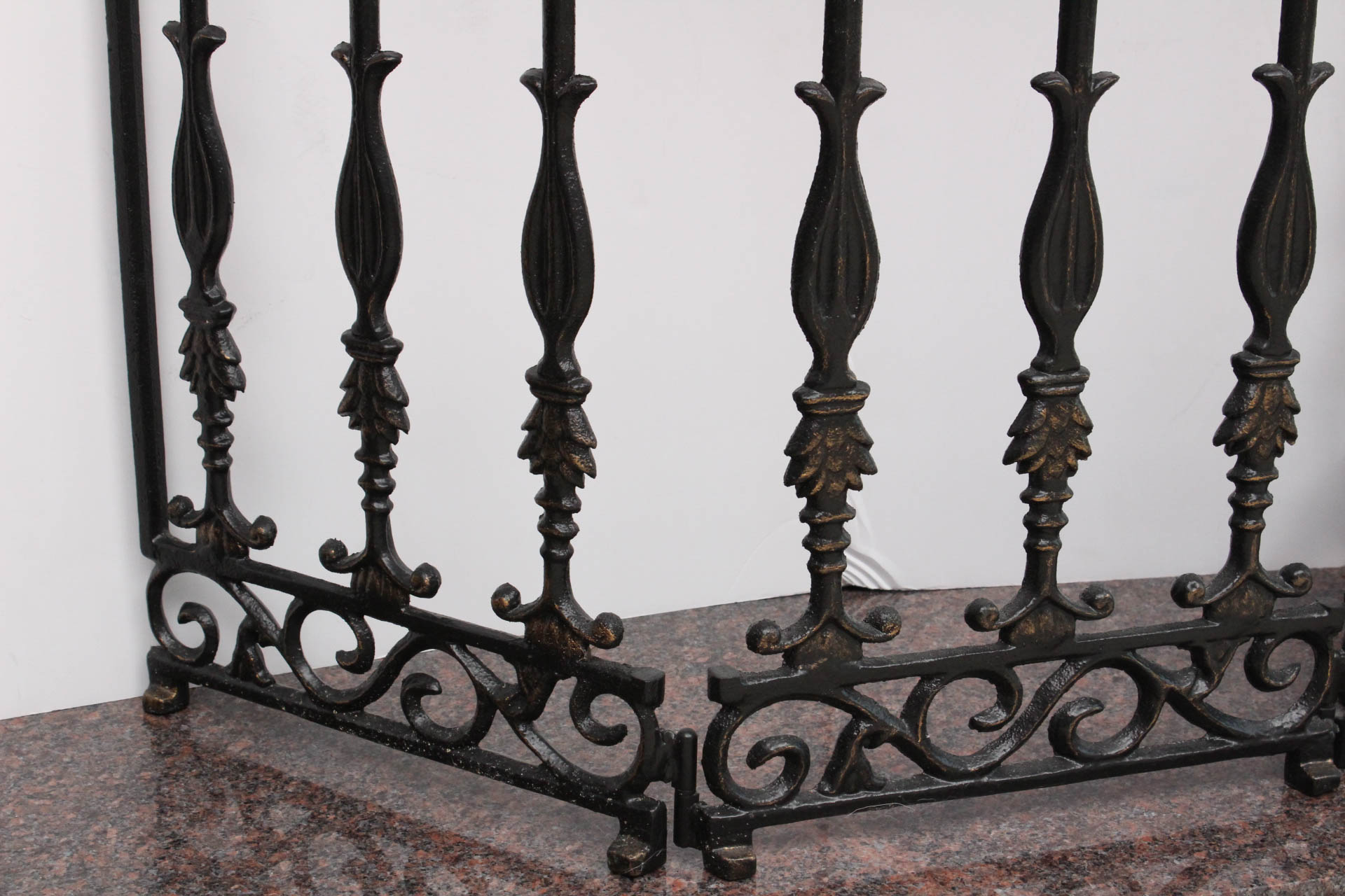 Vintage Black Labrador Fireplace Tools with Screen