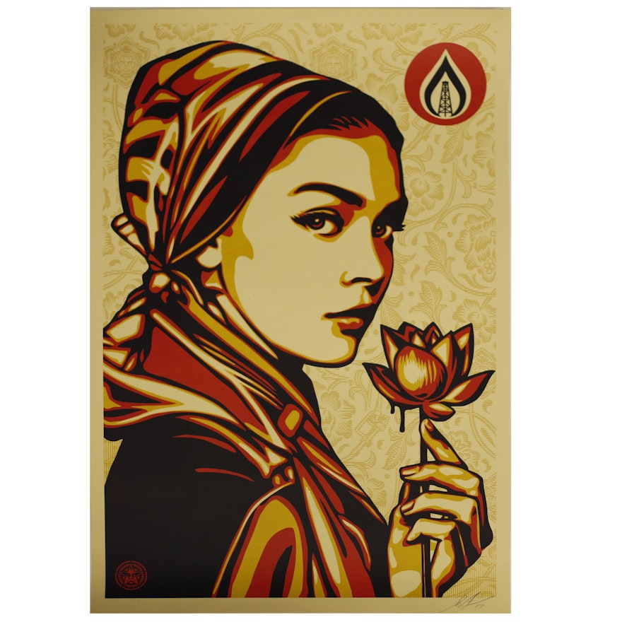 Shepard Fairey Signed 2017 Giclée "Natural Springs"