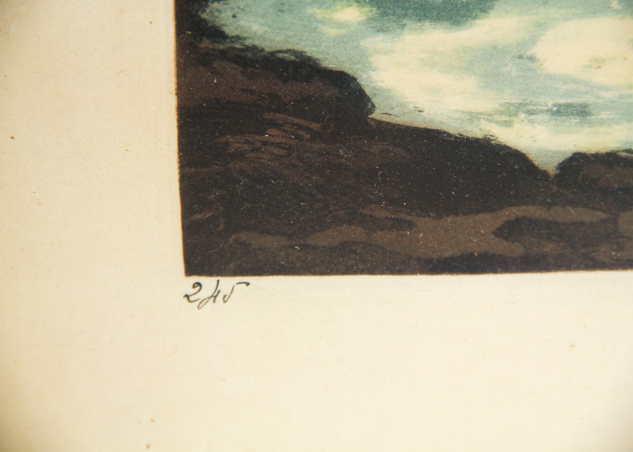 Colored Etching of a Seascape