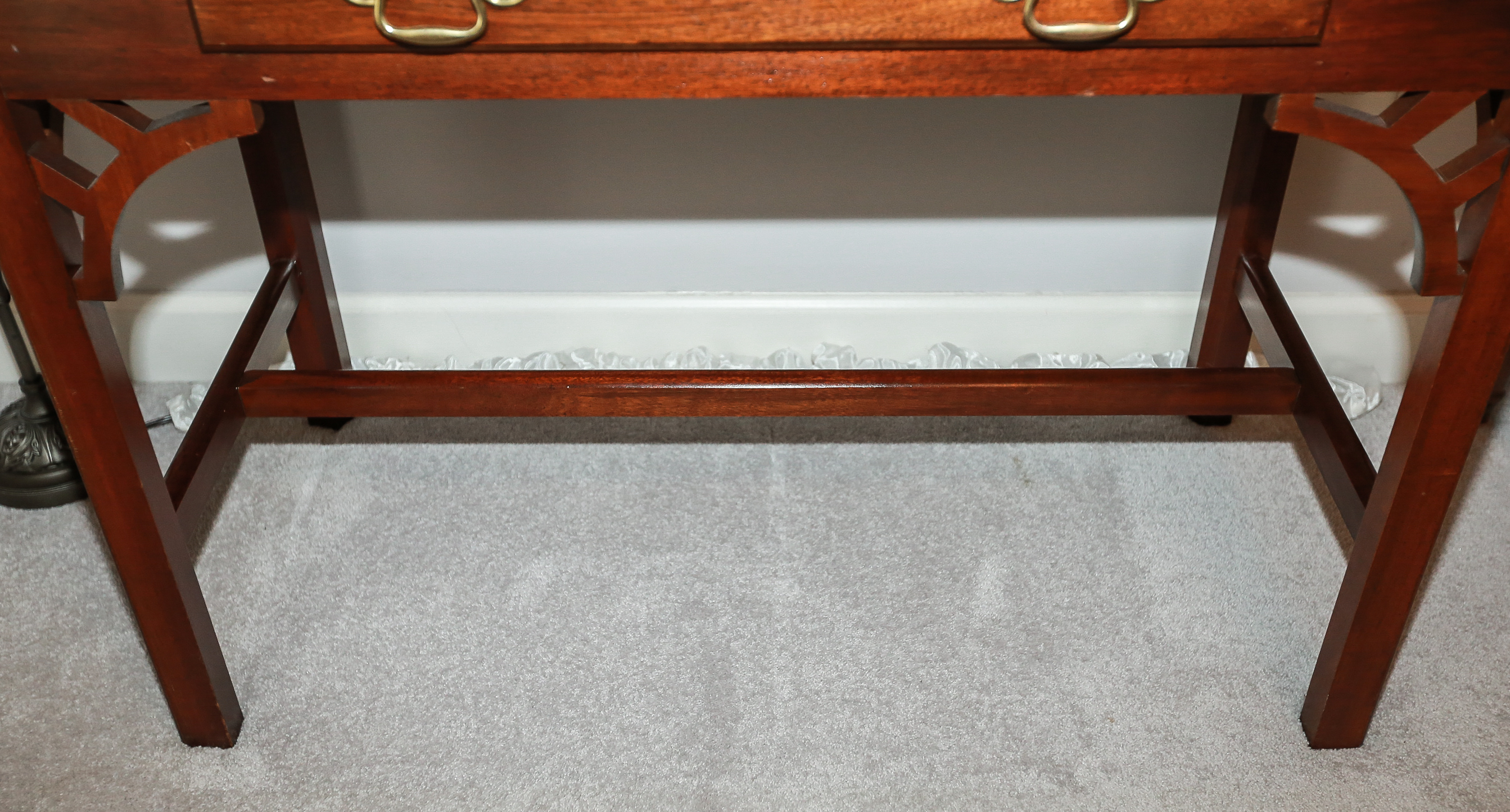 Mid Century Mahogany Desk and Cain Chair