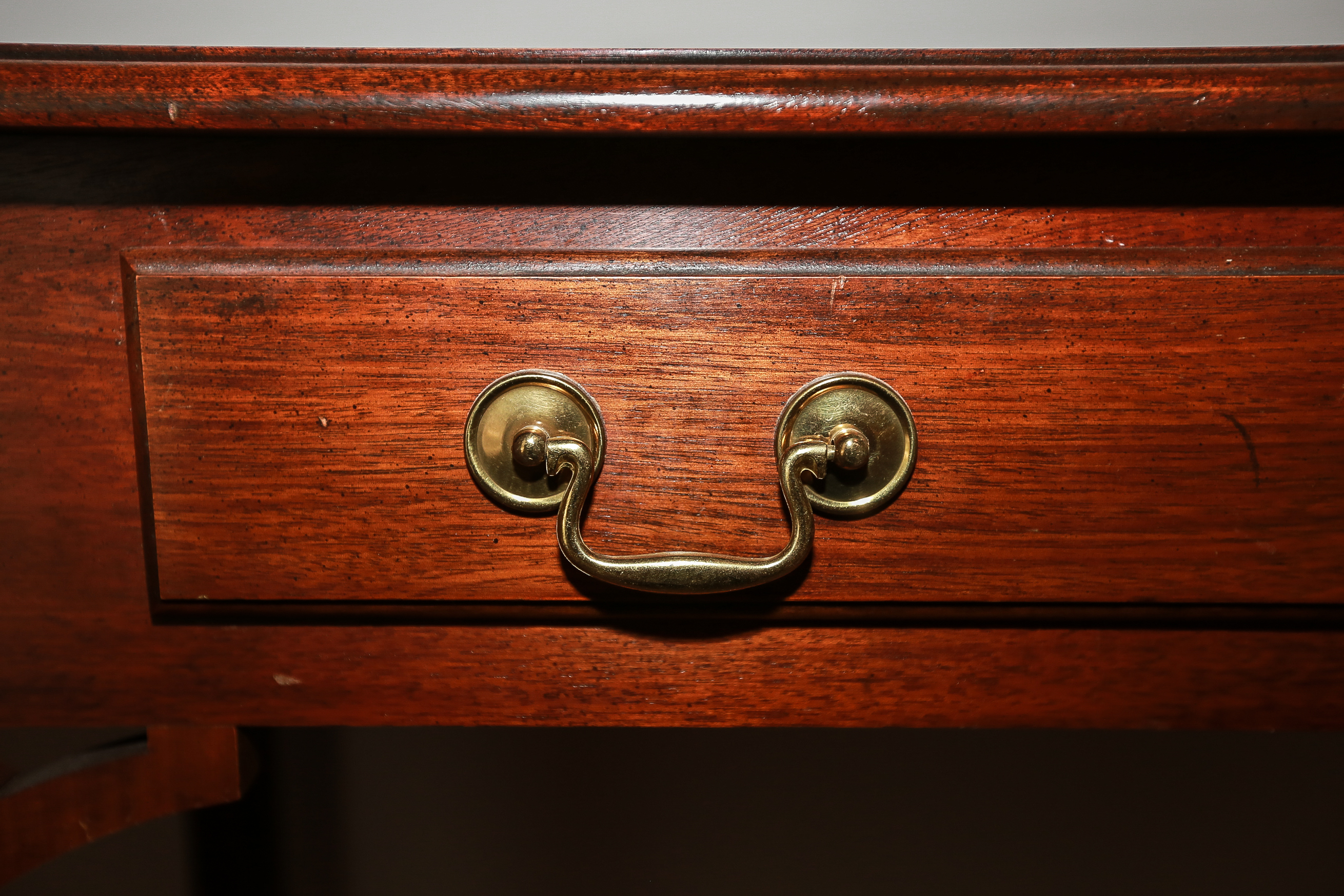 Mid Century Mahogany Desk and Cain Chair