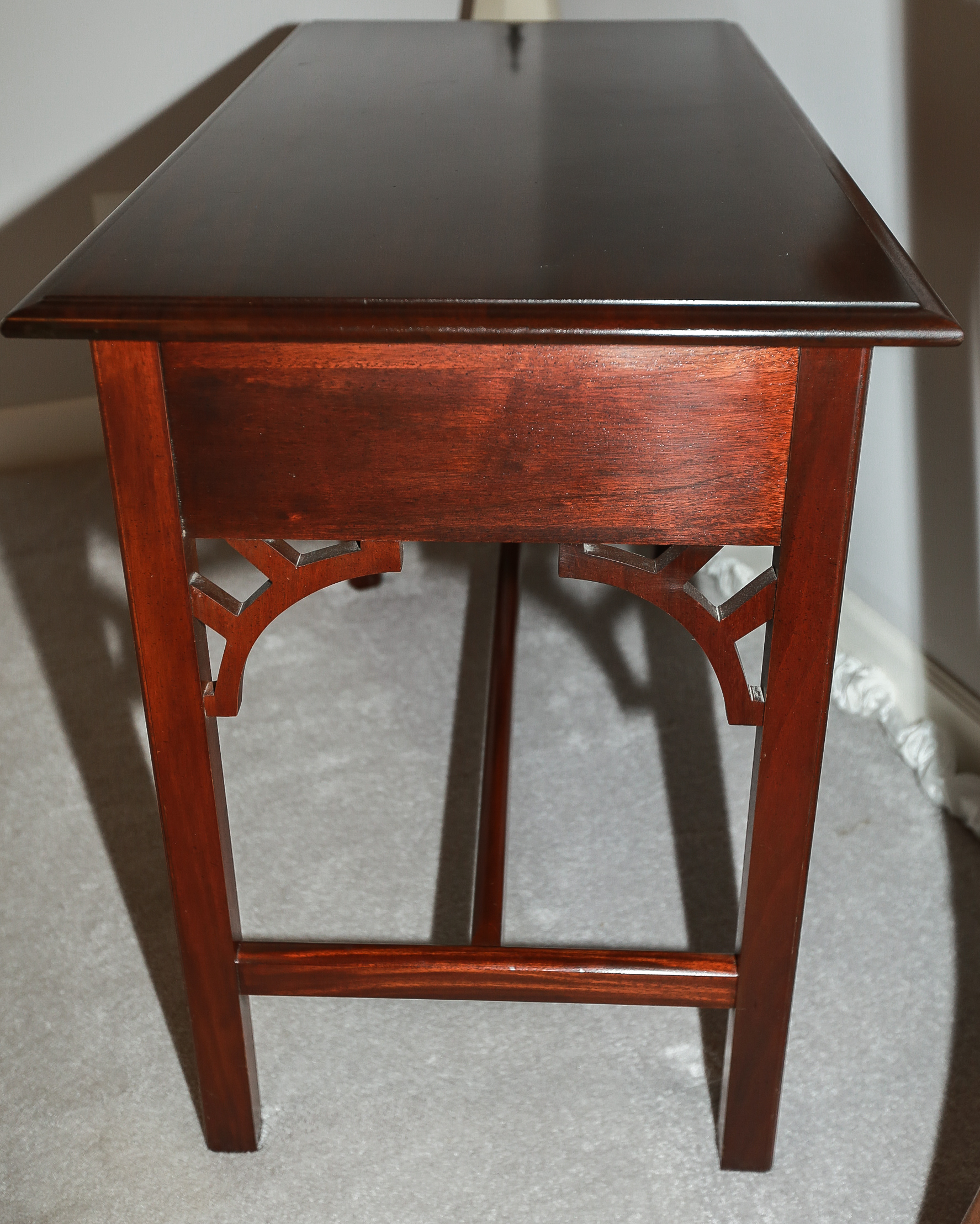 Mid Century Mahogany Desk and Cain Chair