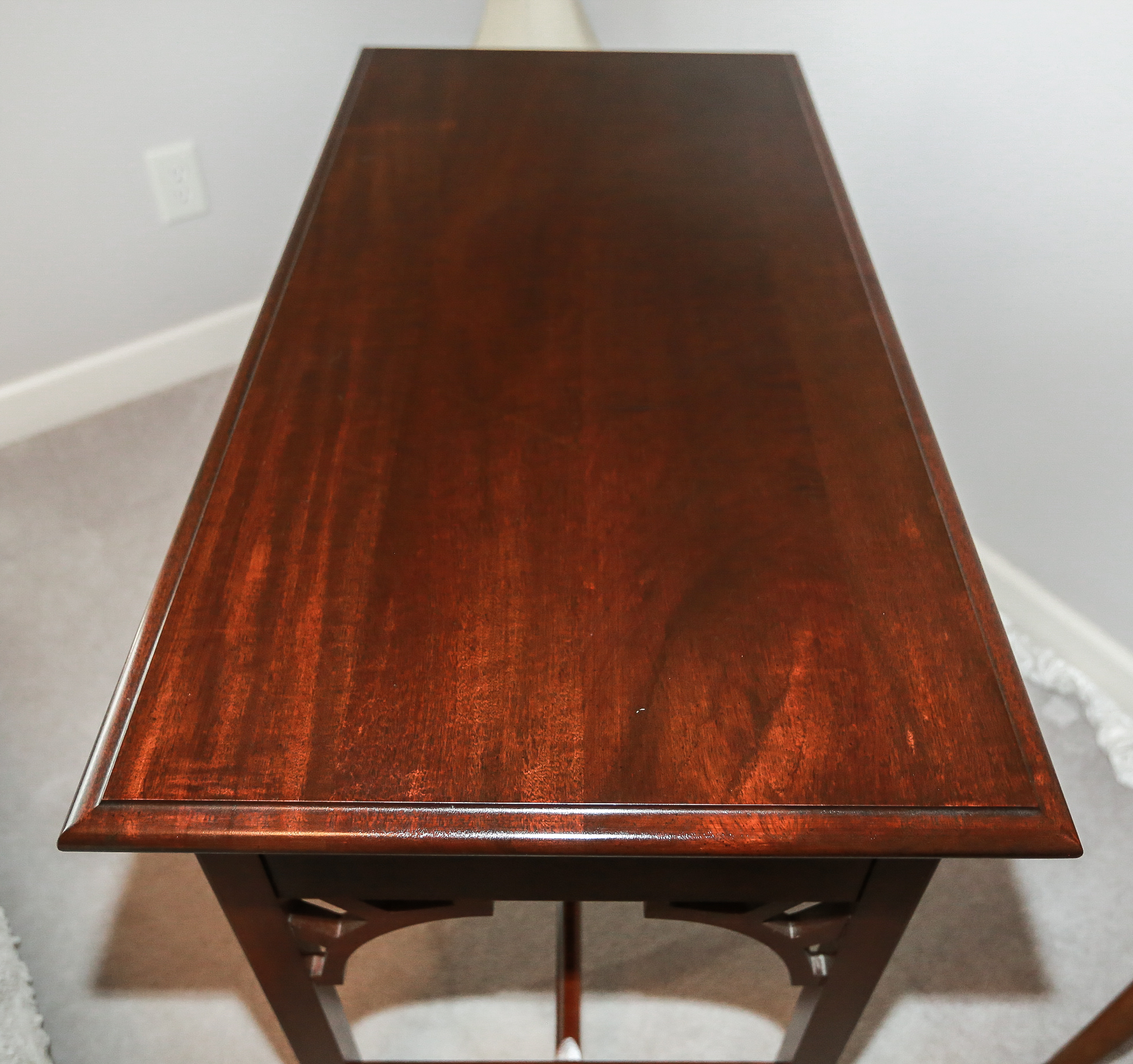 Mid Century Mahogany Desk and Cain Chair