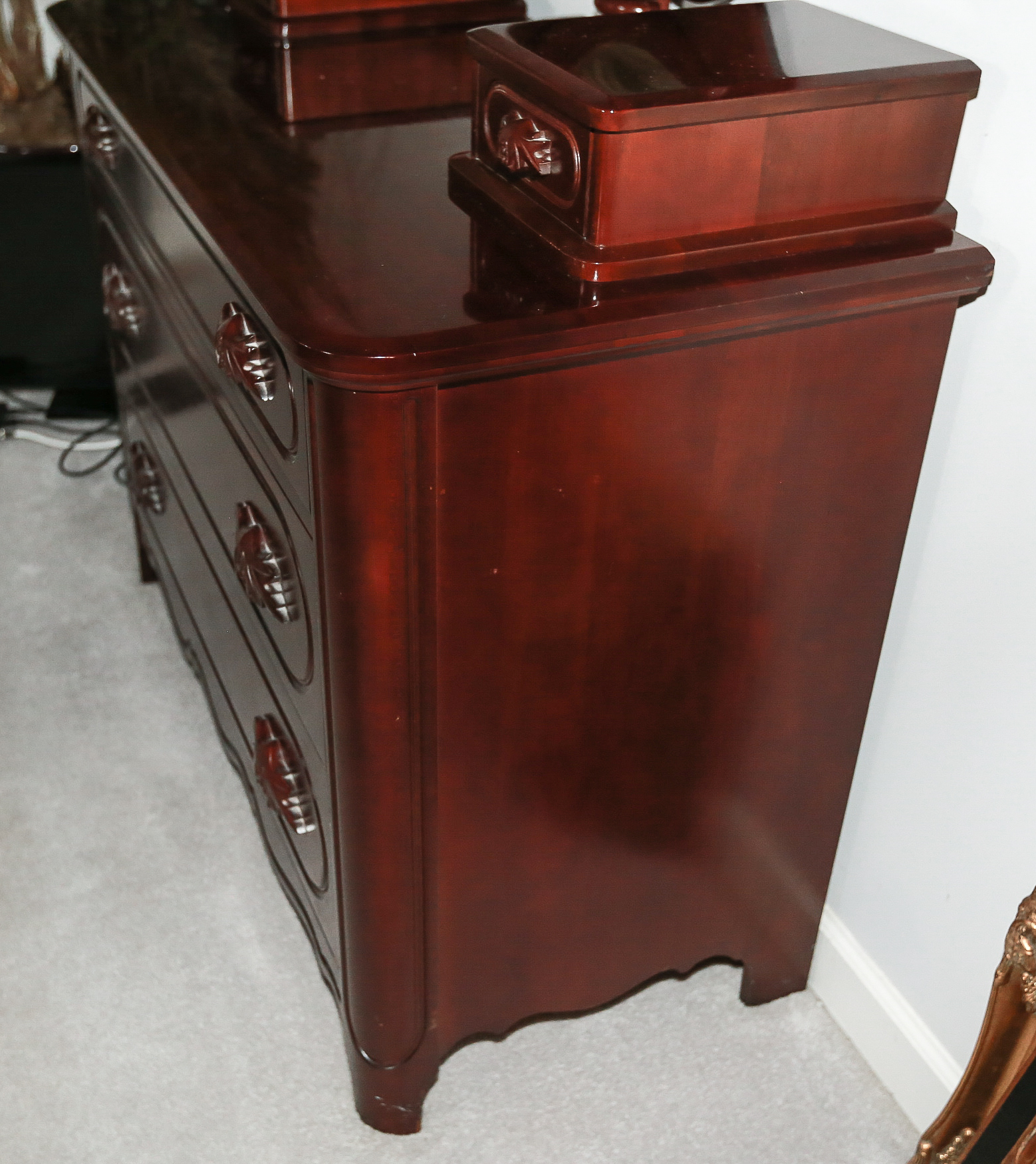 Wooden Mirrored Dresser
