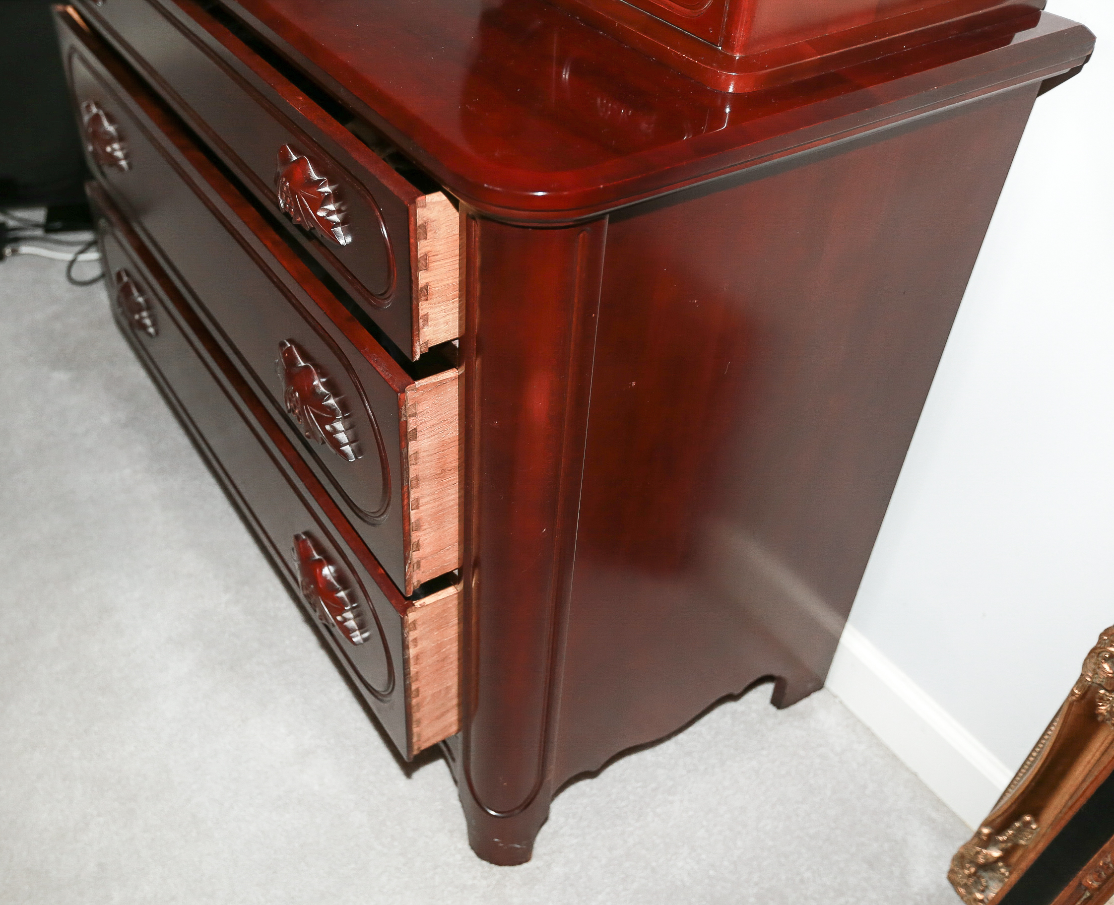 Wooden Mirrored Dresser