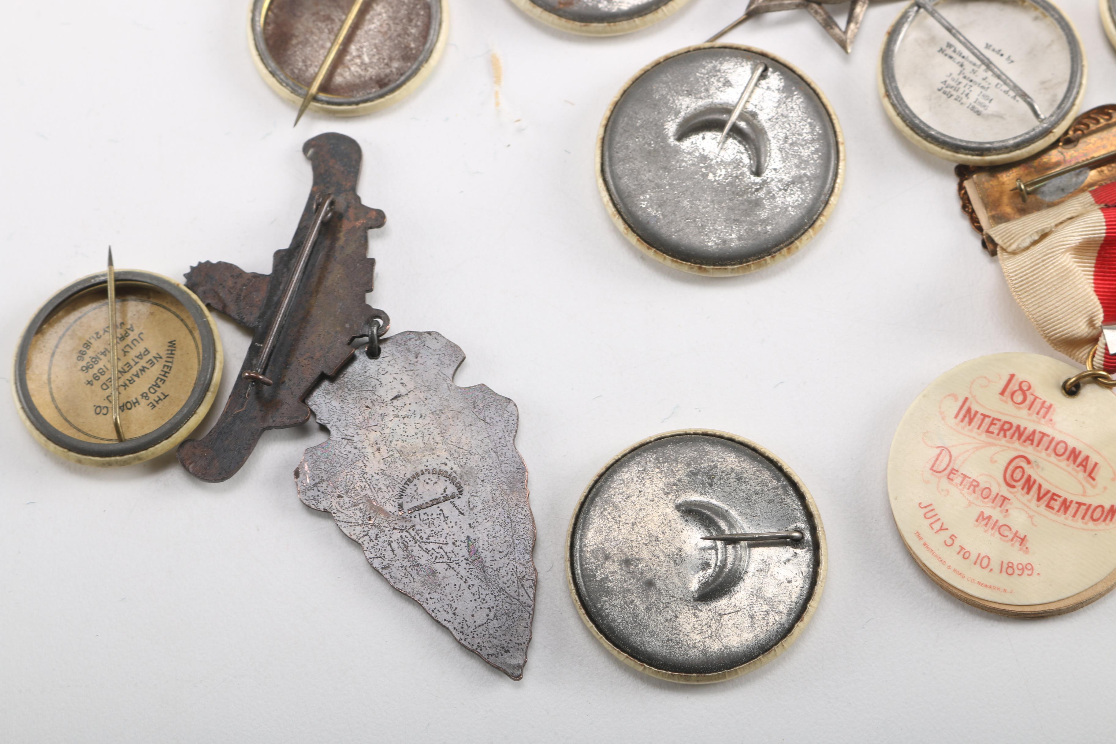 Grand Army of the Republic Antique Pinback Buttons and Medals