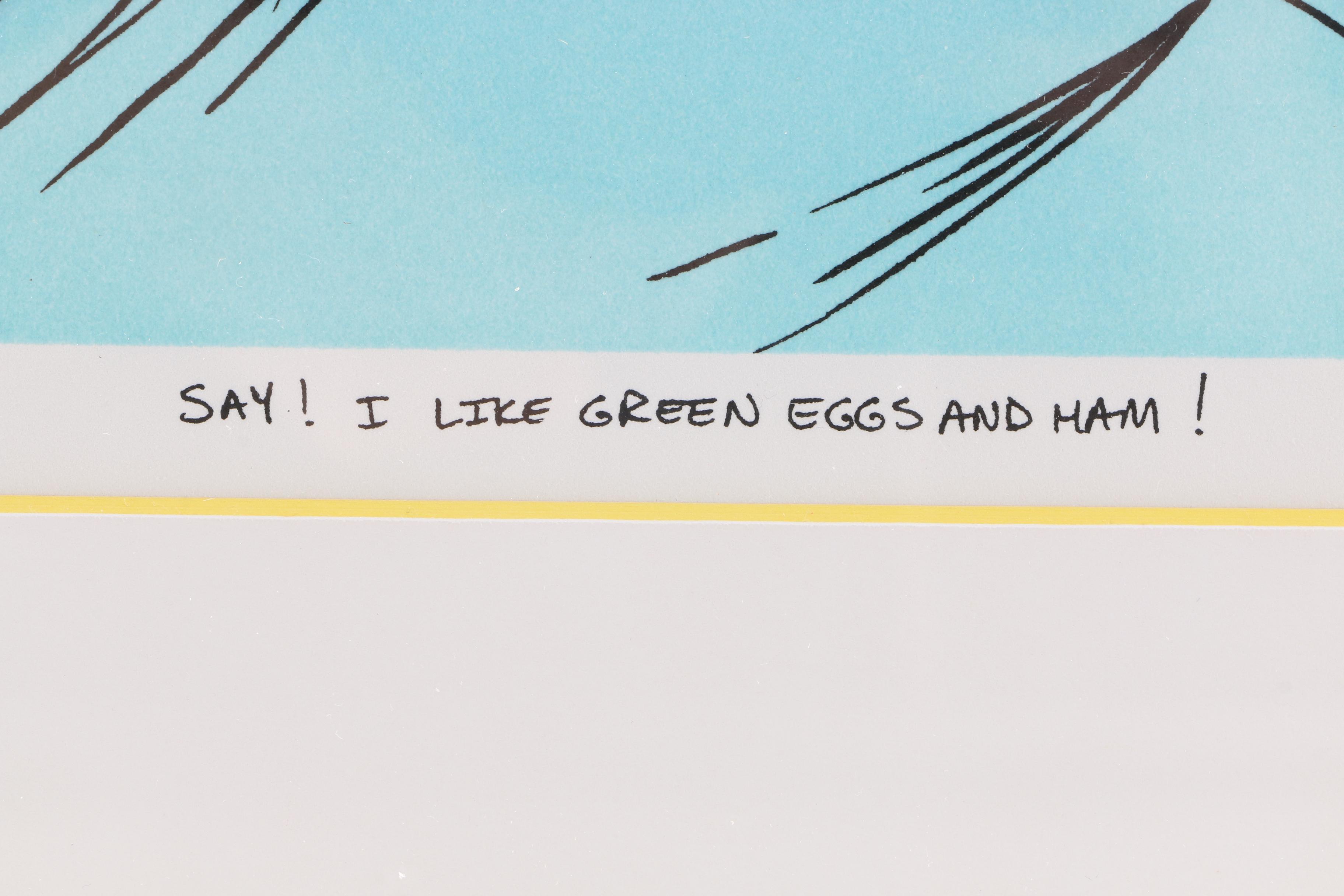 Limited Edition Dr. Seuss Lithograph "Say! I Like Green Eggs and Ham!"