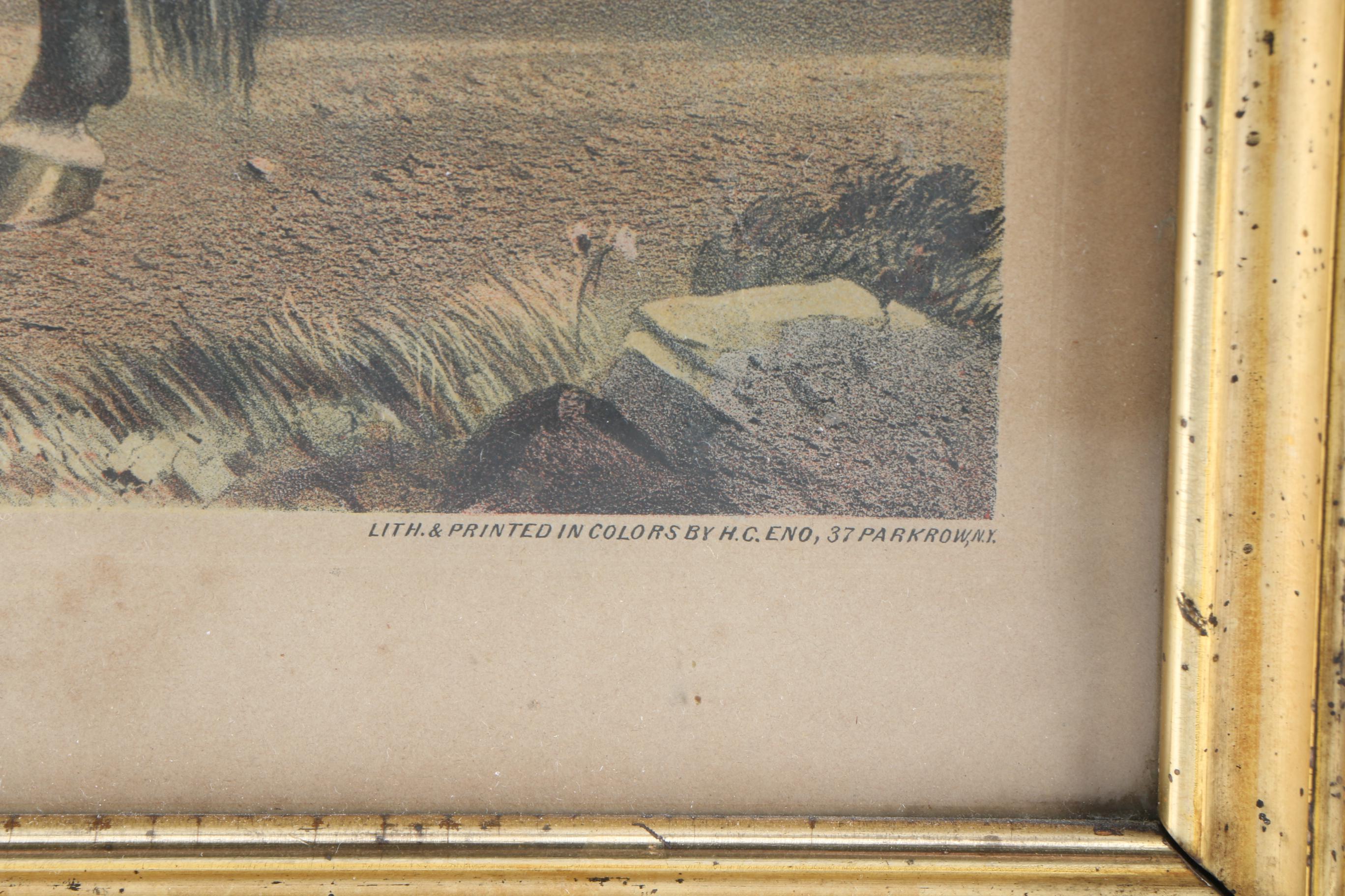 After H. Thomas Color Lithograph "Volunteer"