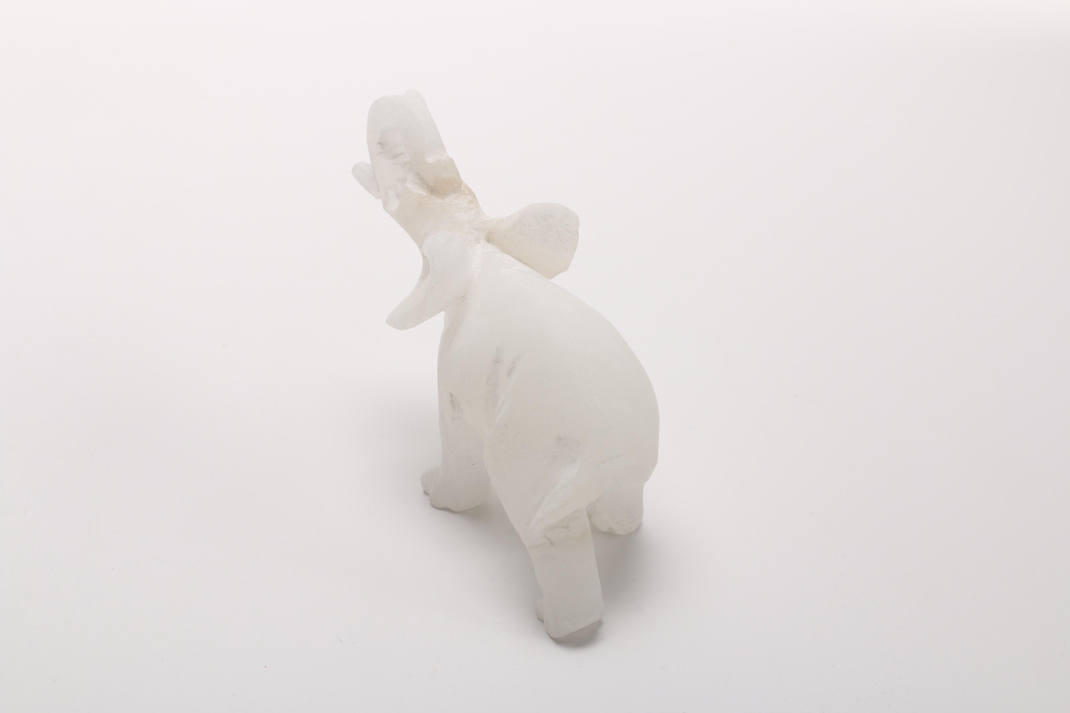 Elephant Figurines Including Trinket Box