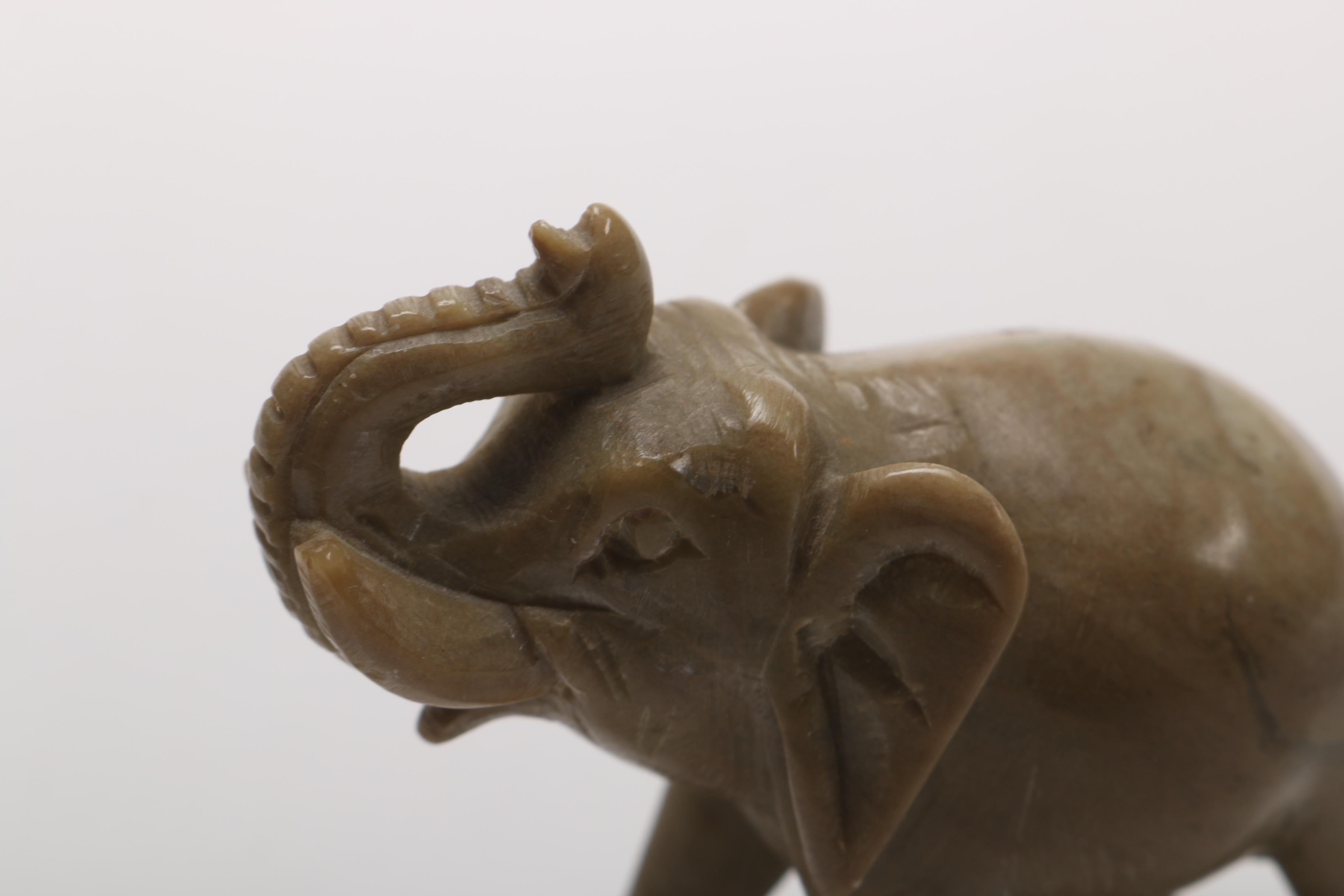 Elephant Figurines Including Trinket Box