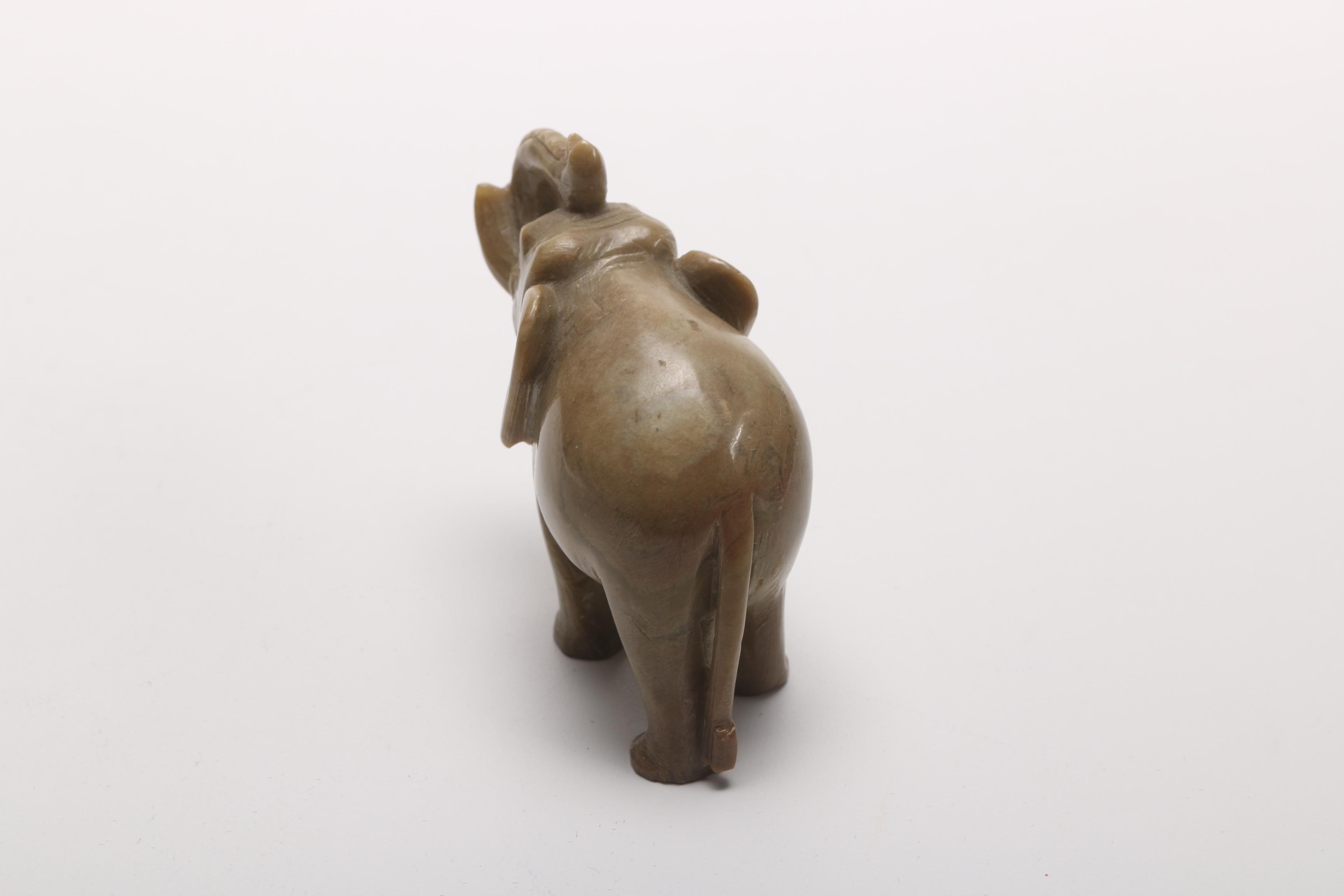 Elephant Figurines Including Trinket Box
