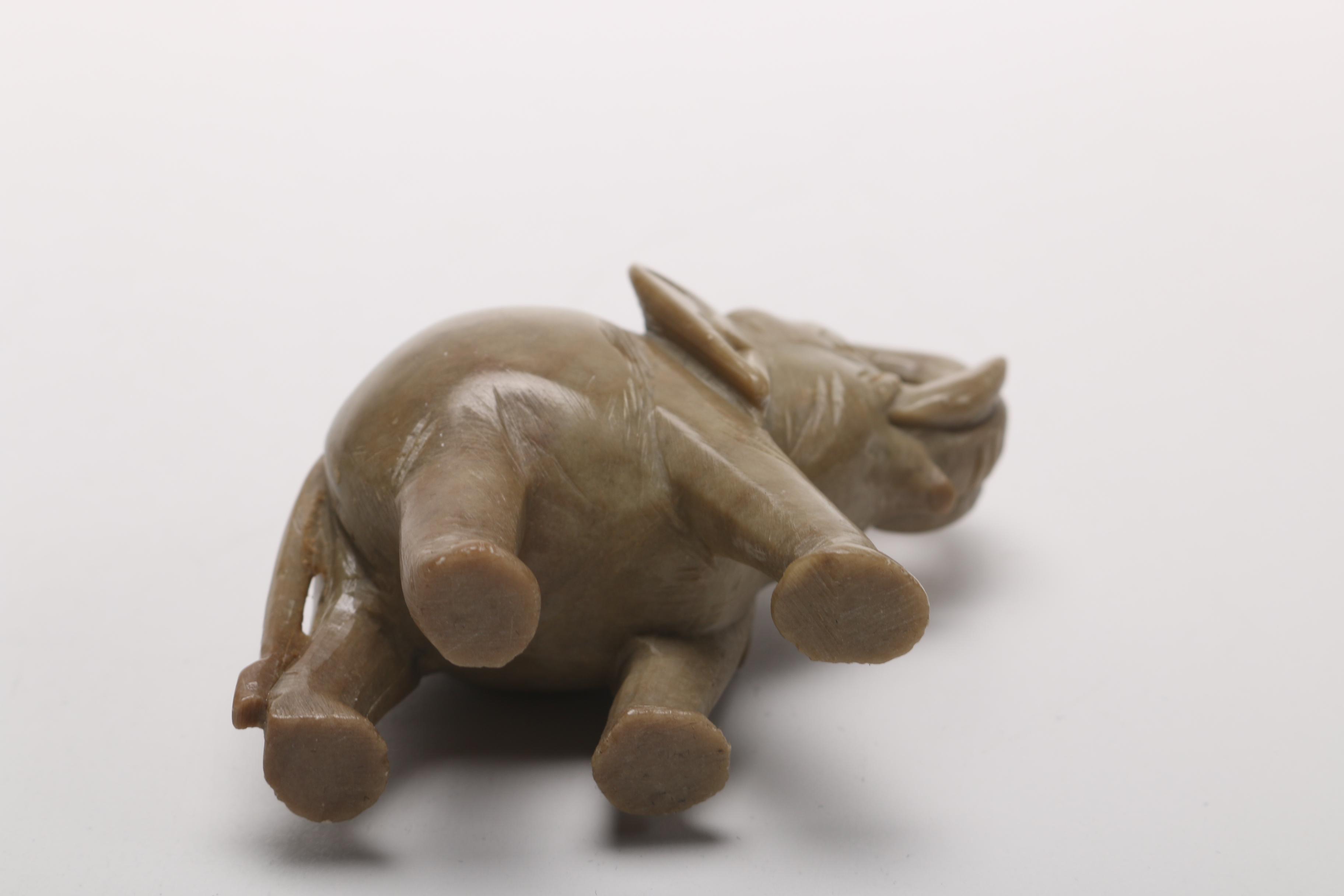 Elephant Figurines Including Trinket Box