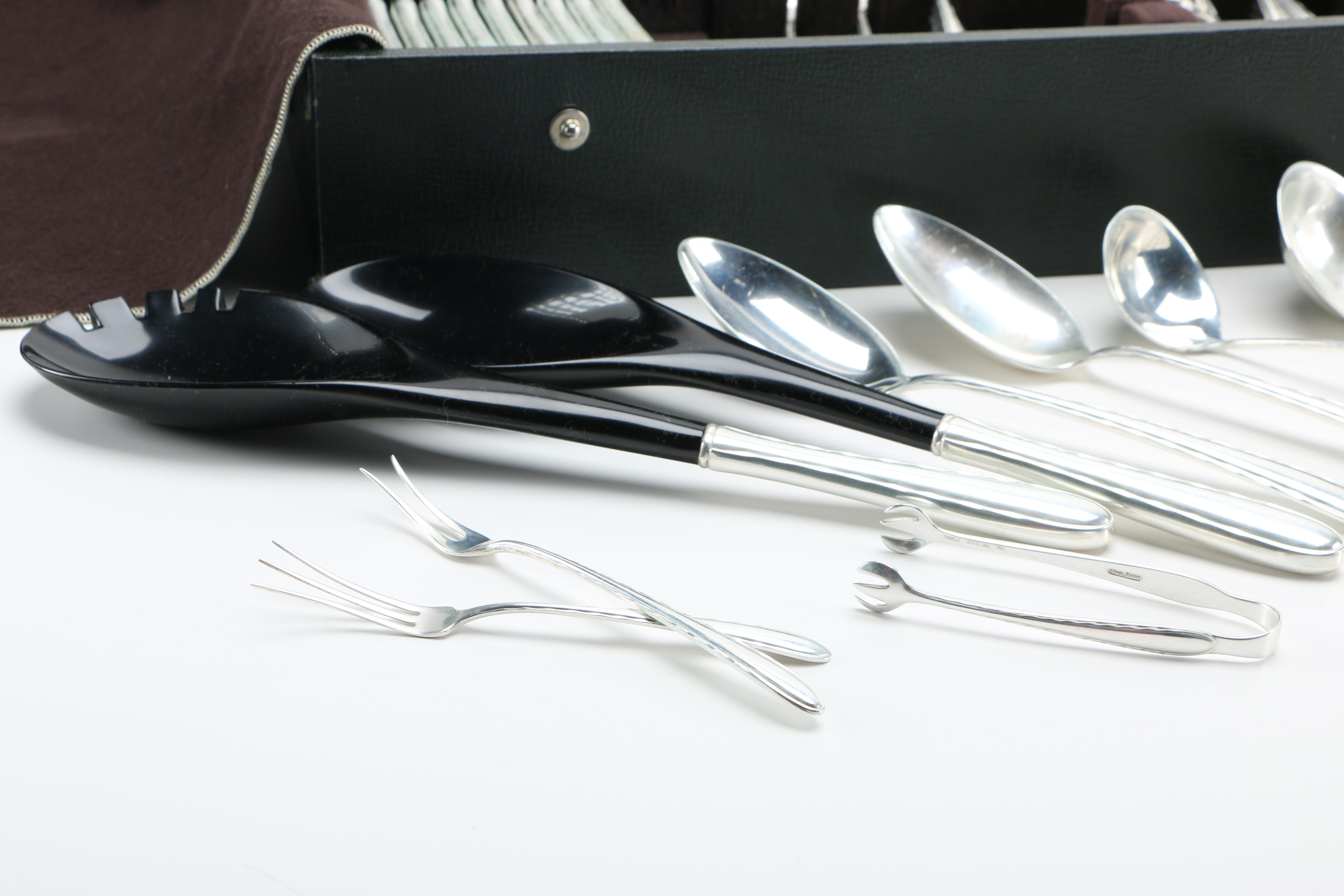 Towle "Silver Flutes" Sterling Flatware in Chest