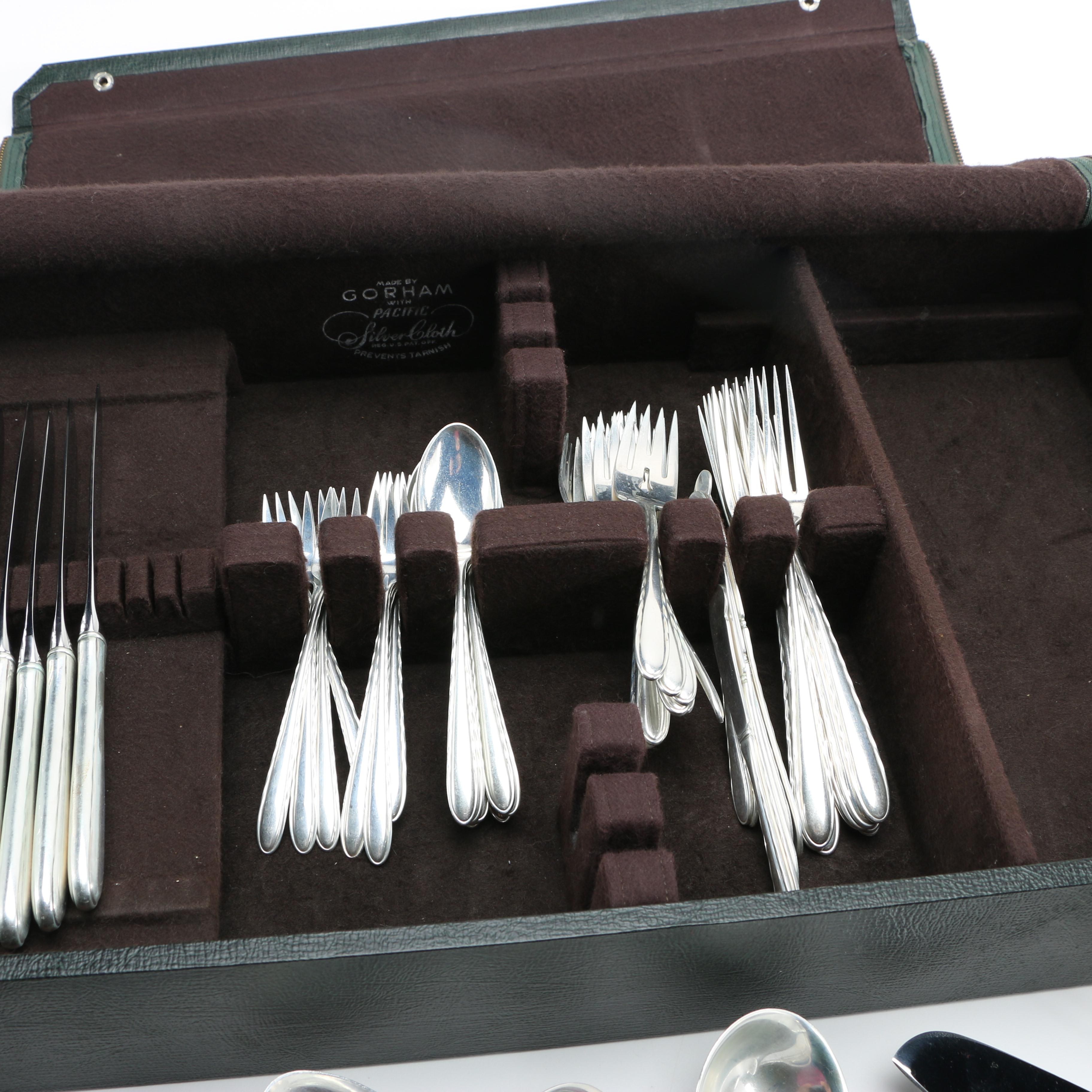 Towle "Silver Flutes" Sterling Flatware in Chest