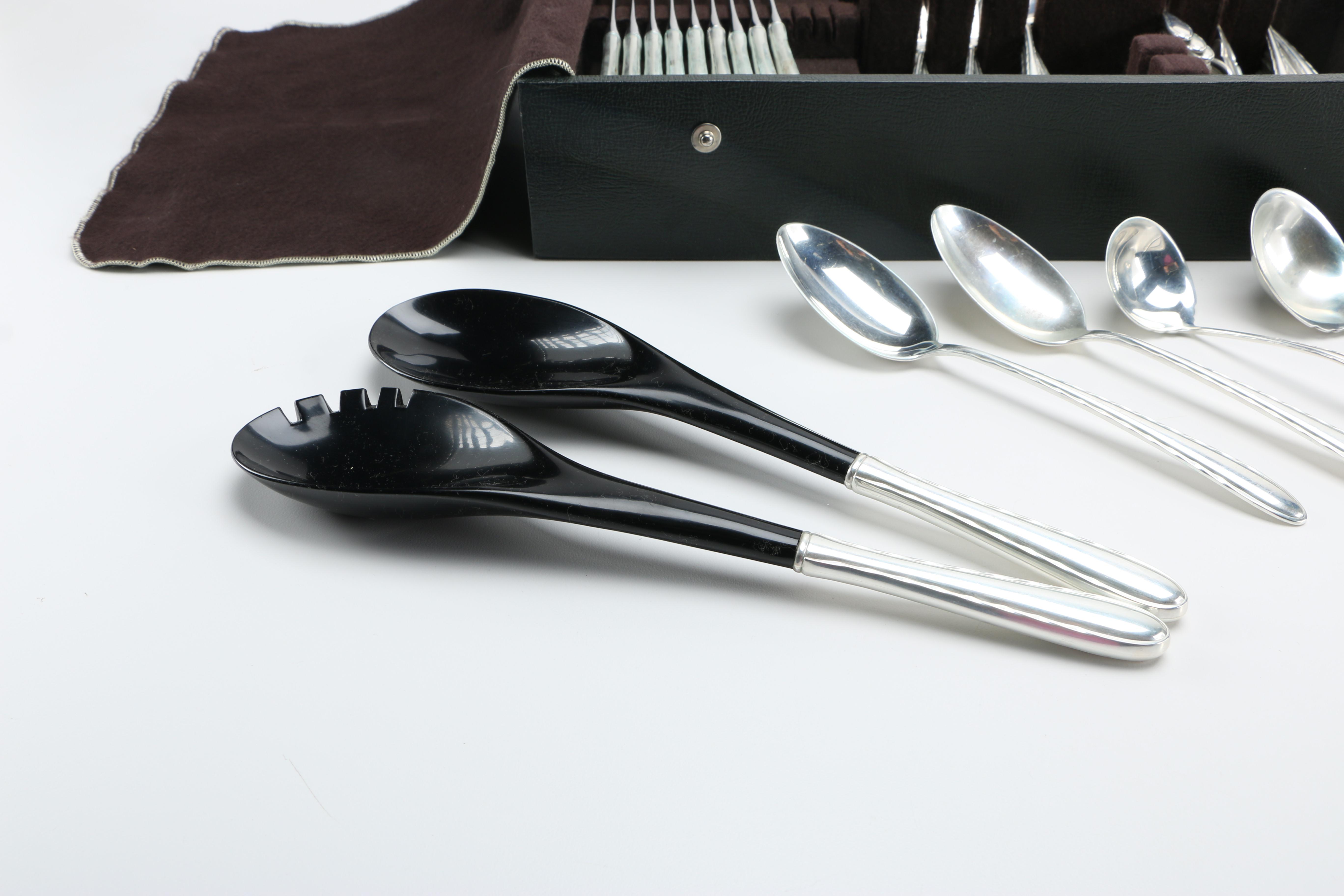 Towle "Silver Flutes" Sterling Flatware in Chest