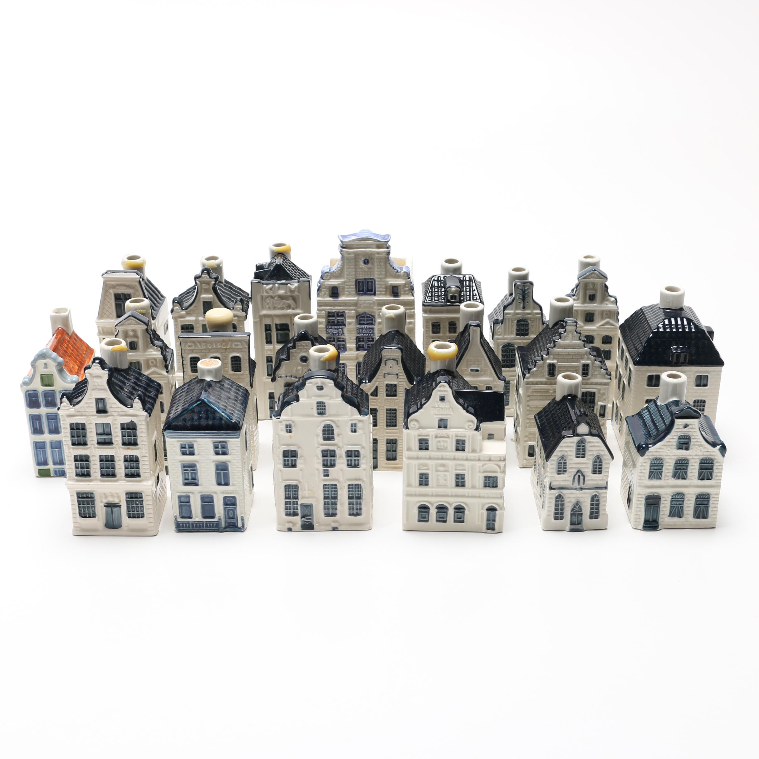 Miniature Dutch Houses Featuring KLM Delft Blue Houses