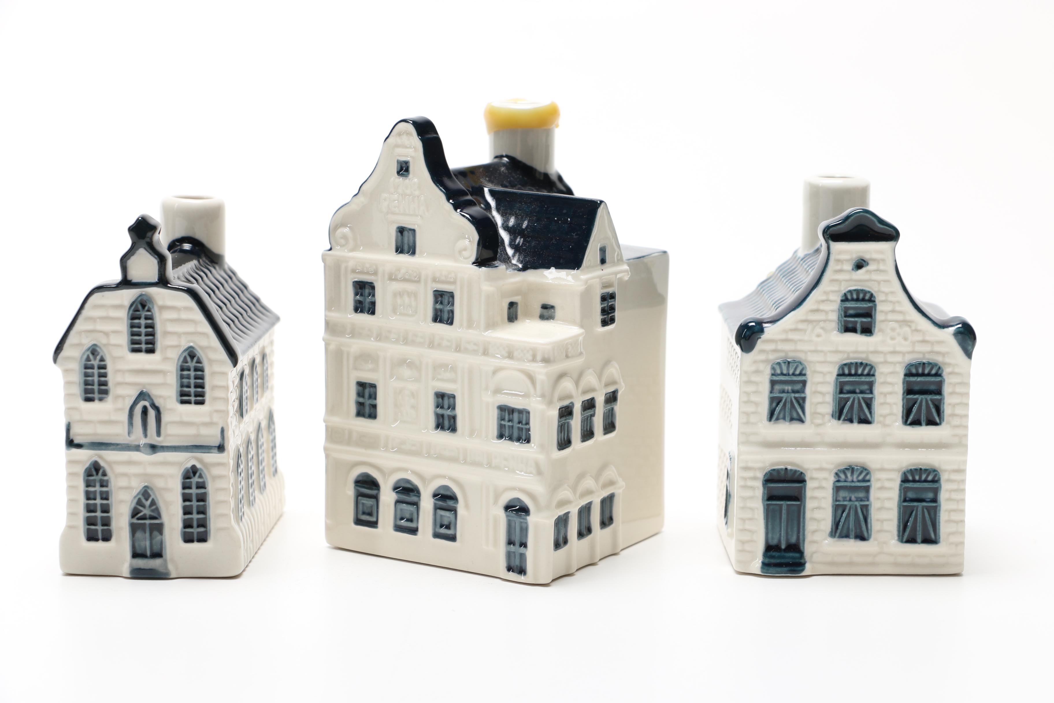 Miniature Dutch Houses Featuring KLM Delft Blue Houses