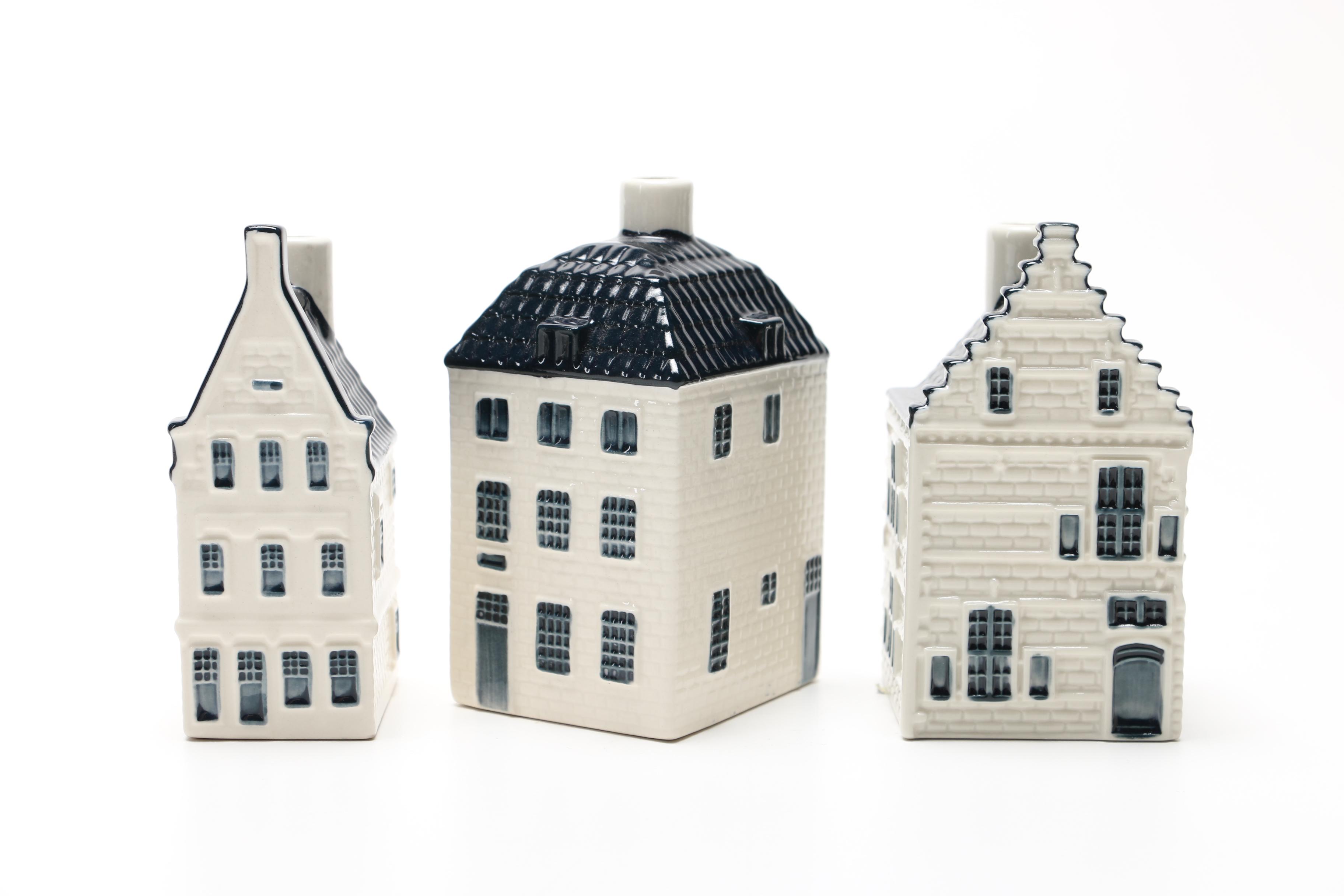 Miniature Dutch Houses Featuring KLM Delft Blue Houses