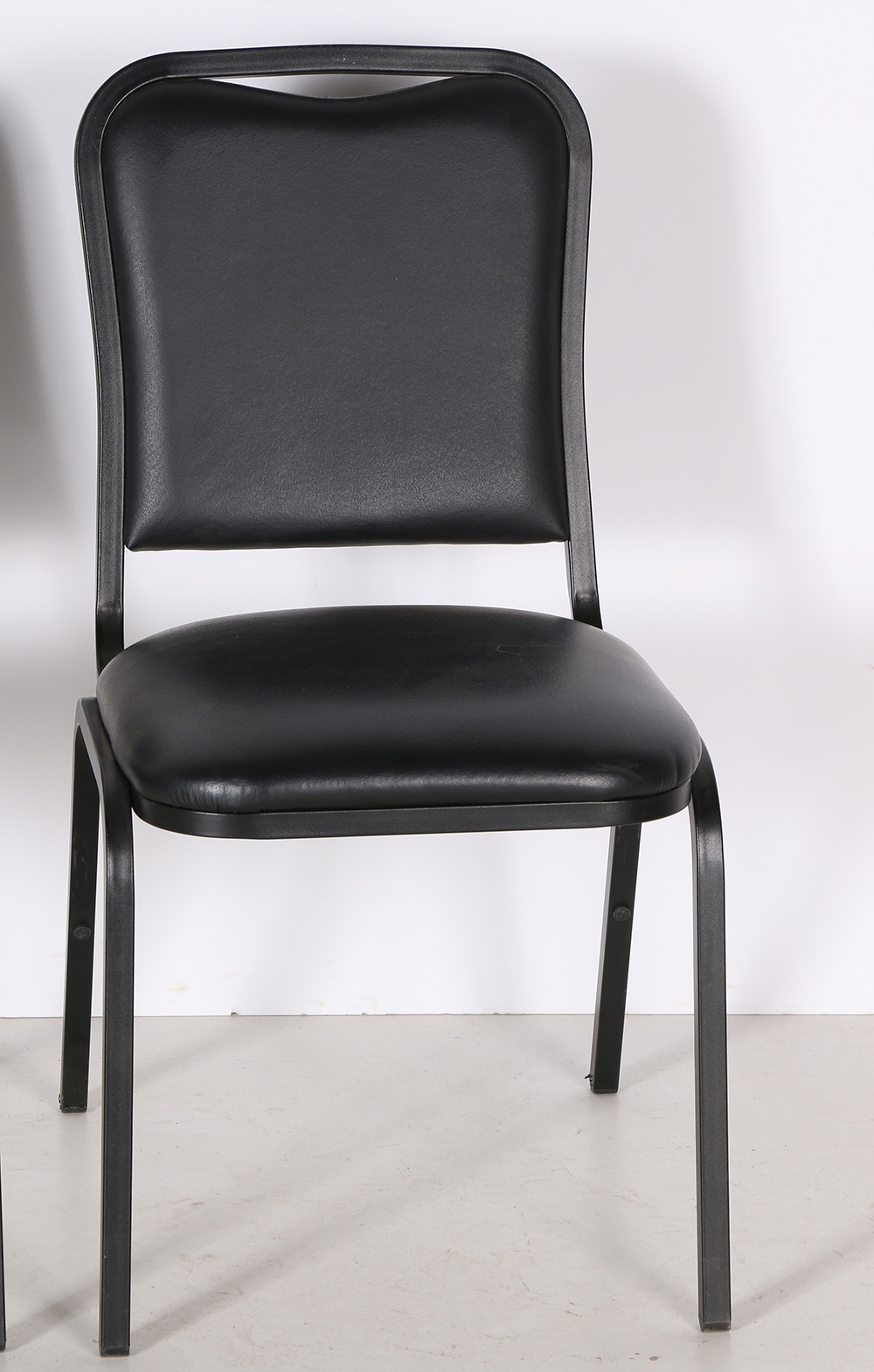 Black Vinyl Stack Chairs by FDL