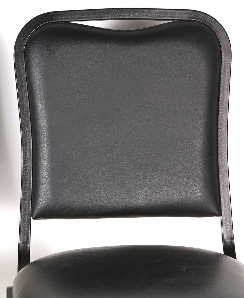 Black Vinyl Stack Chairs by FDL