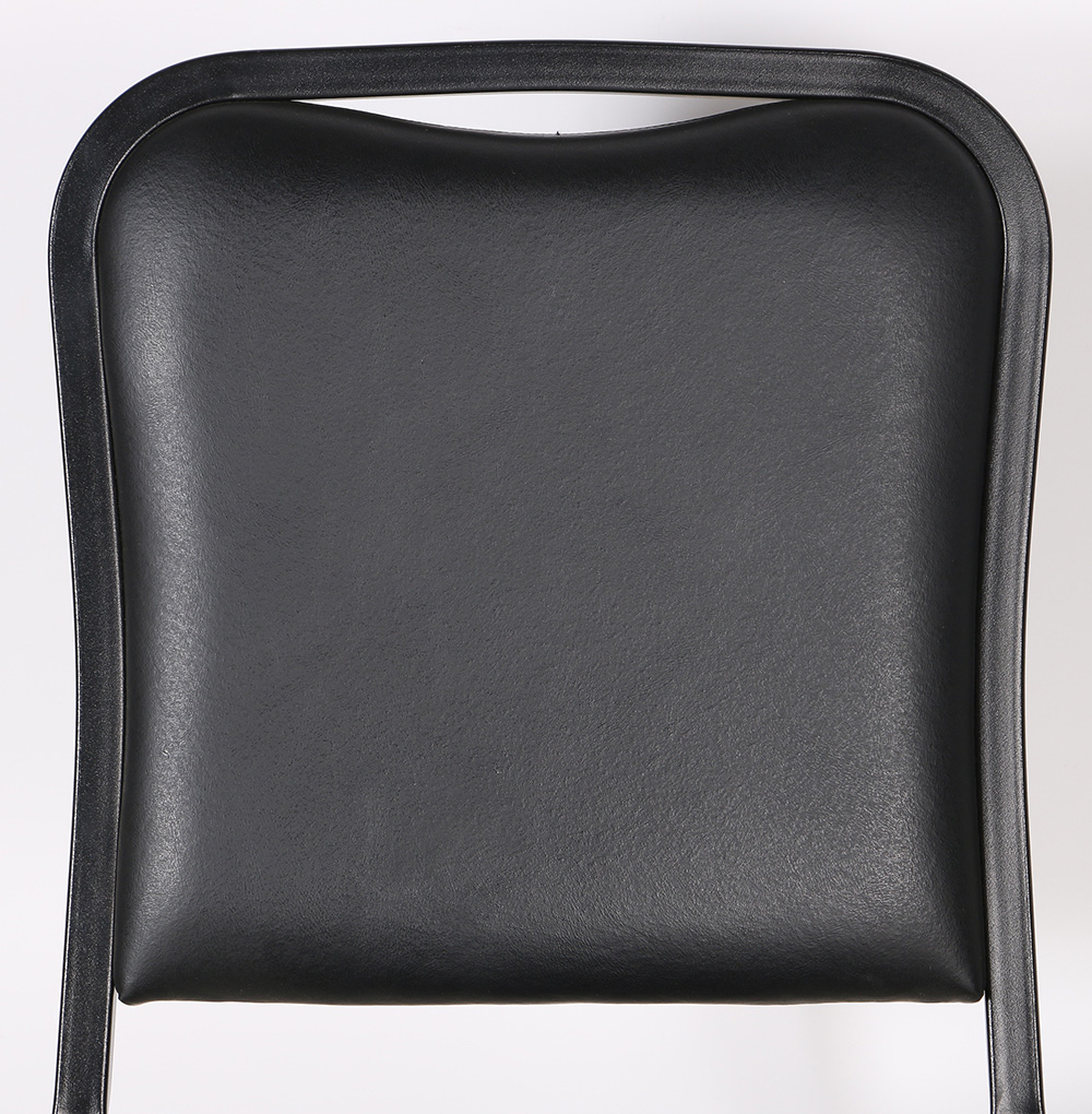 Black Vinyl Stack Chairs by FDL